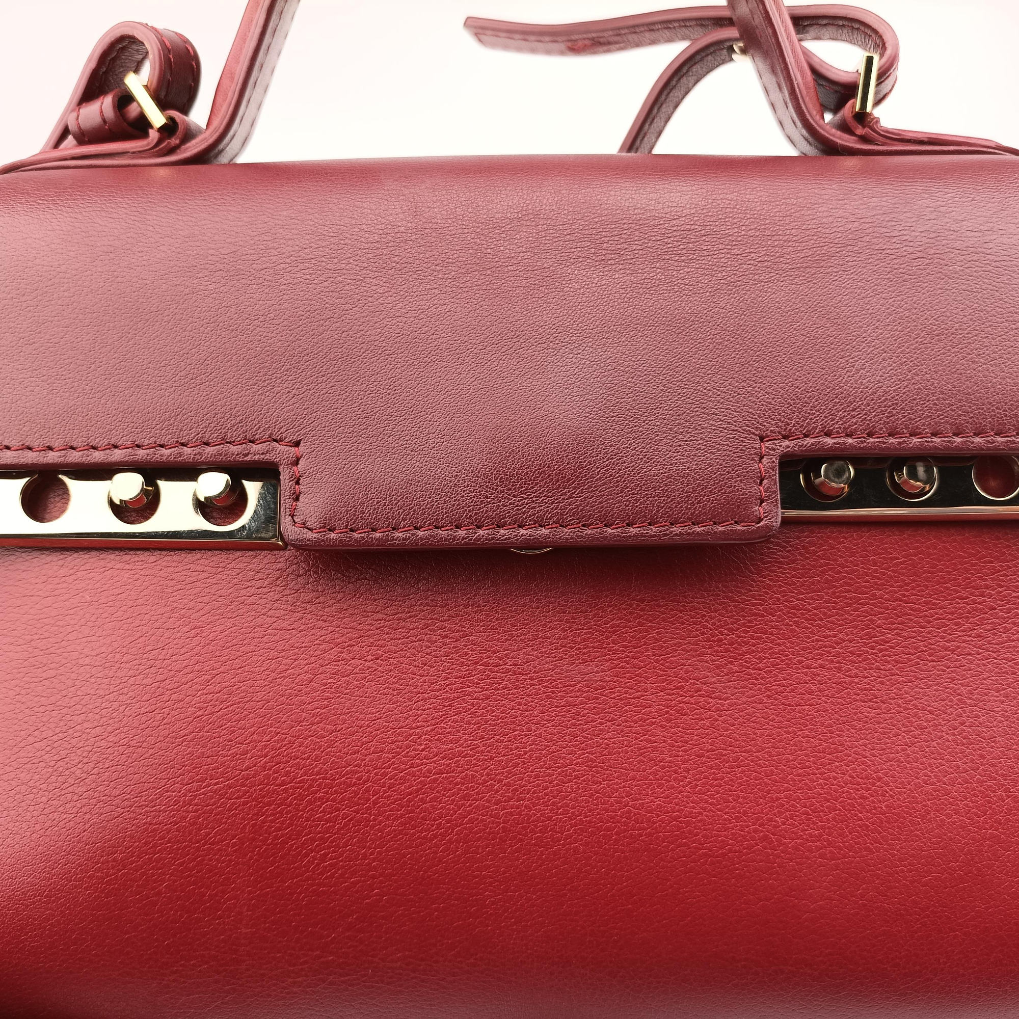 Pre-owned Delvaux Tampete Burgundy Leather  shoulderbag | stylenewstar