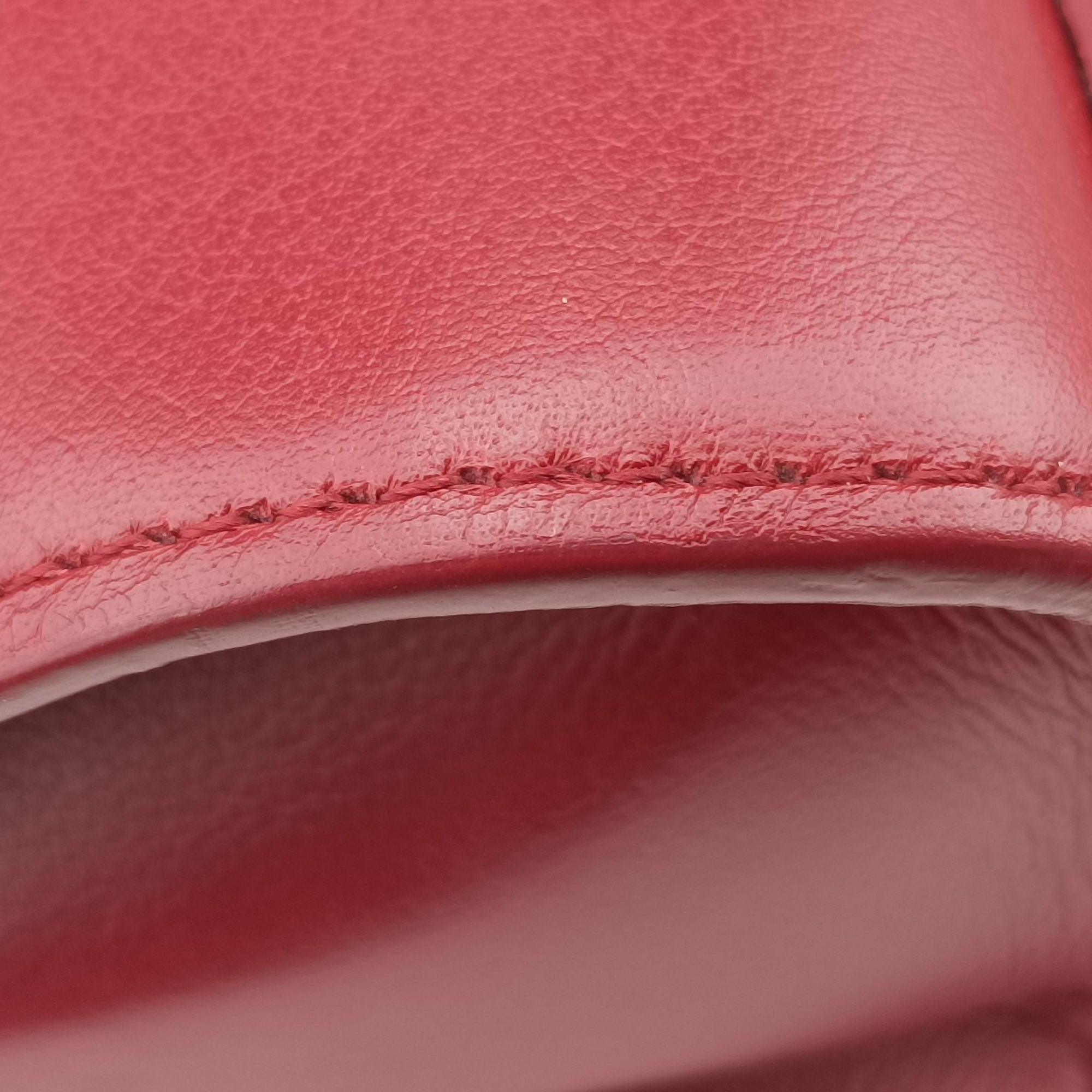 Pre-owned Delvaux Tampete Burgundy Leather  shoulderbag | stylenewstar