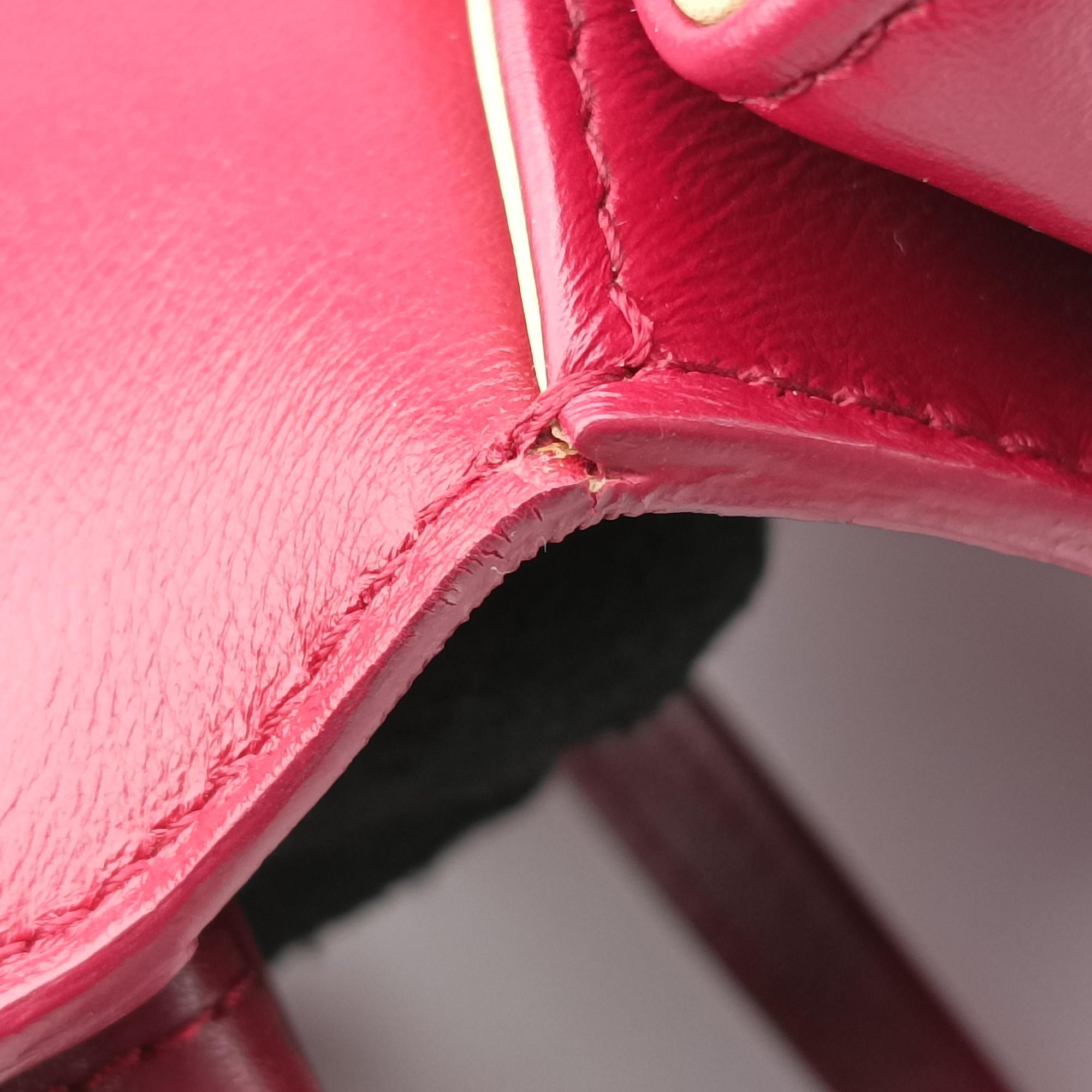 Pre-owned Delvaux Tampete Burgundy Leather  shoulderbag | stylenewstar