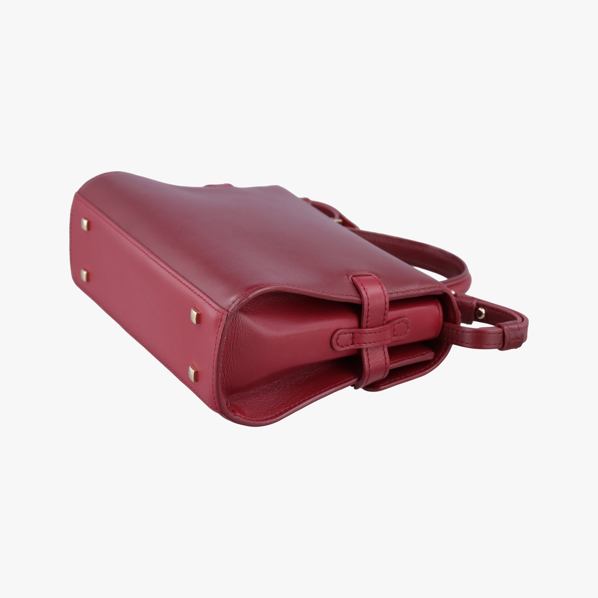 Pre-owned Delvaux Tampete Burgundy Leather  shoulderbag | stylenewstar