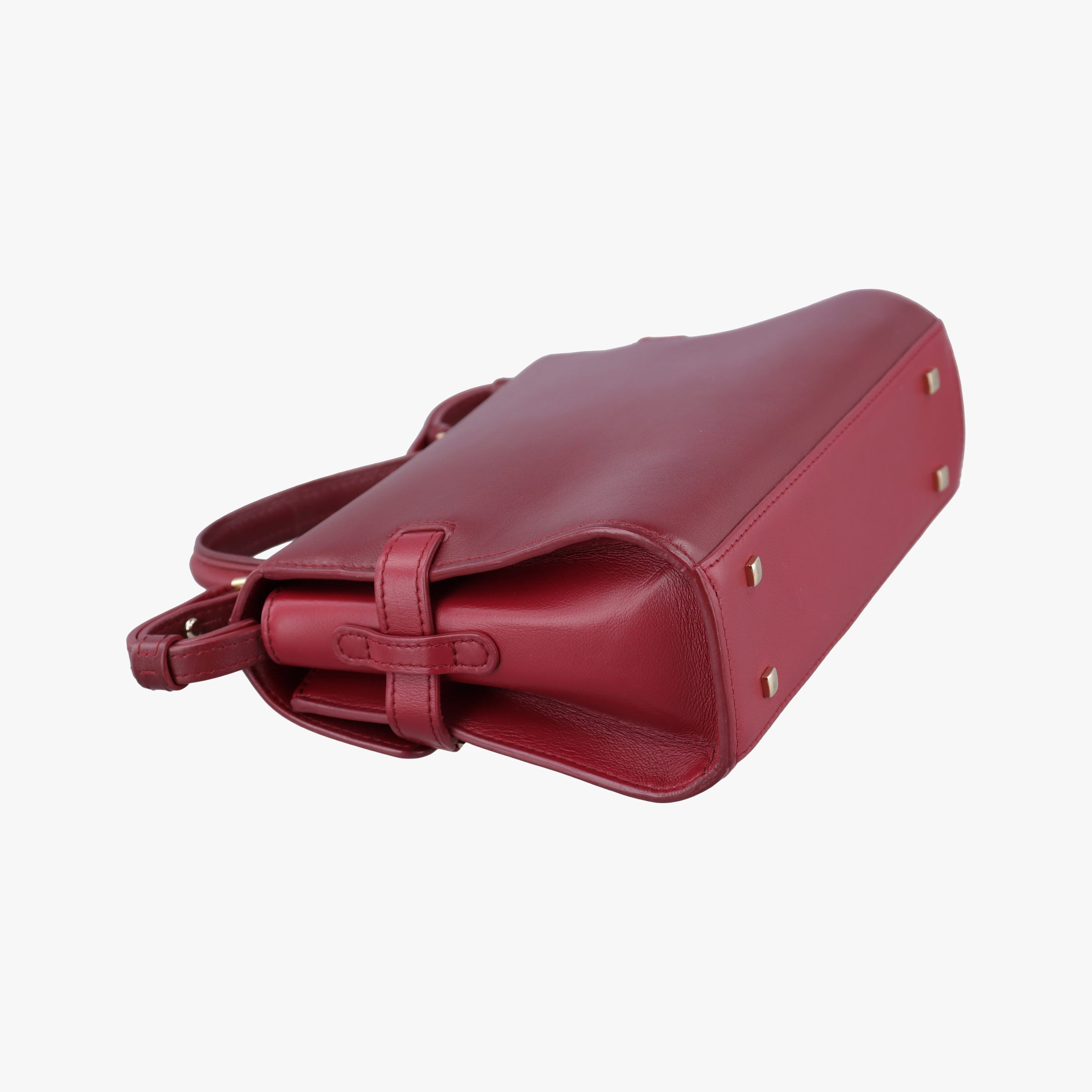 Pre-owned Delvaux Tampete Burgundy Leather  shoulderbag | stylenewstar