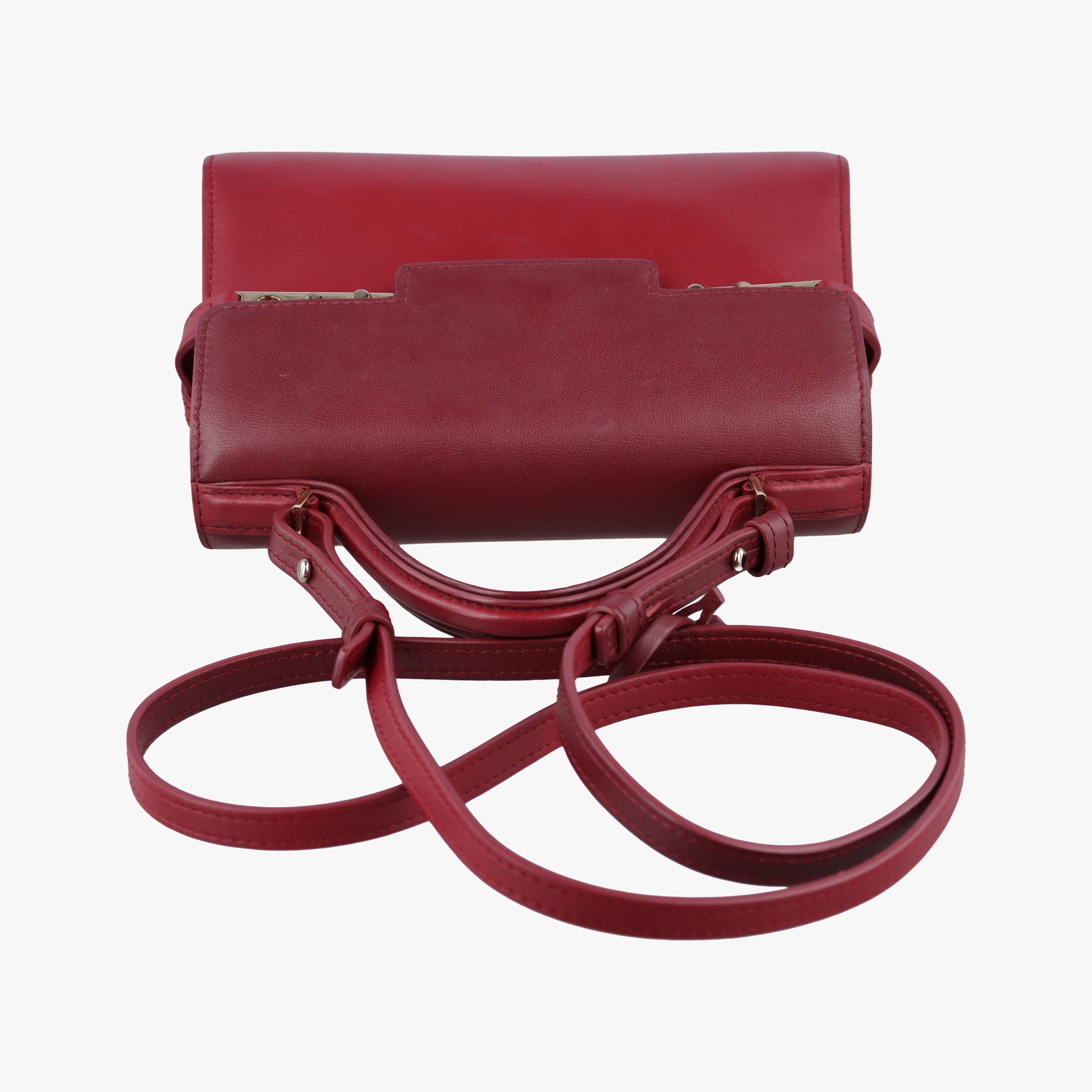 Pre-owned Delvaux Tampete Burgundy Leather  shoulderbag | stylenewstar