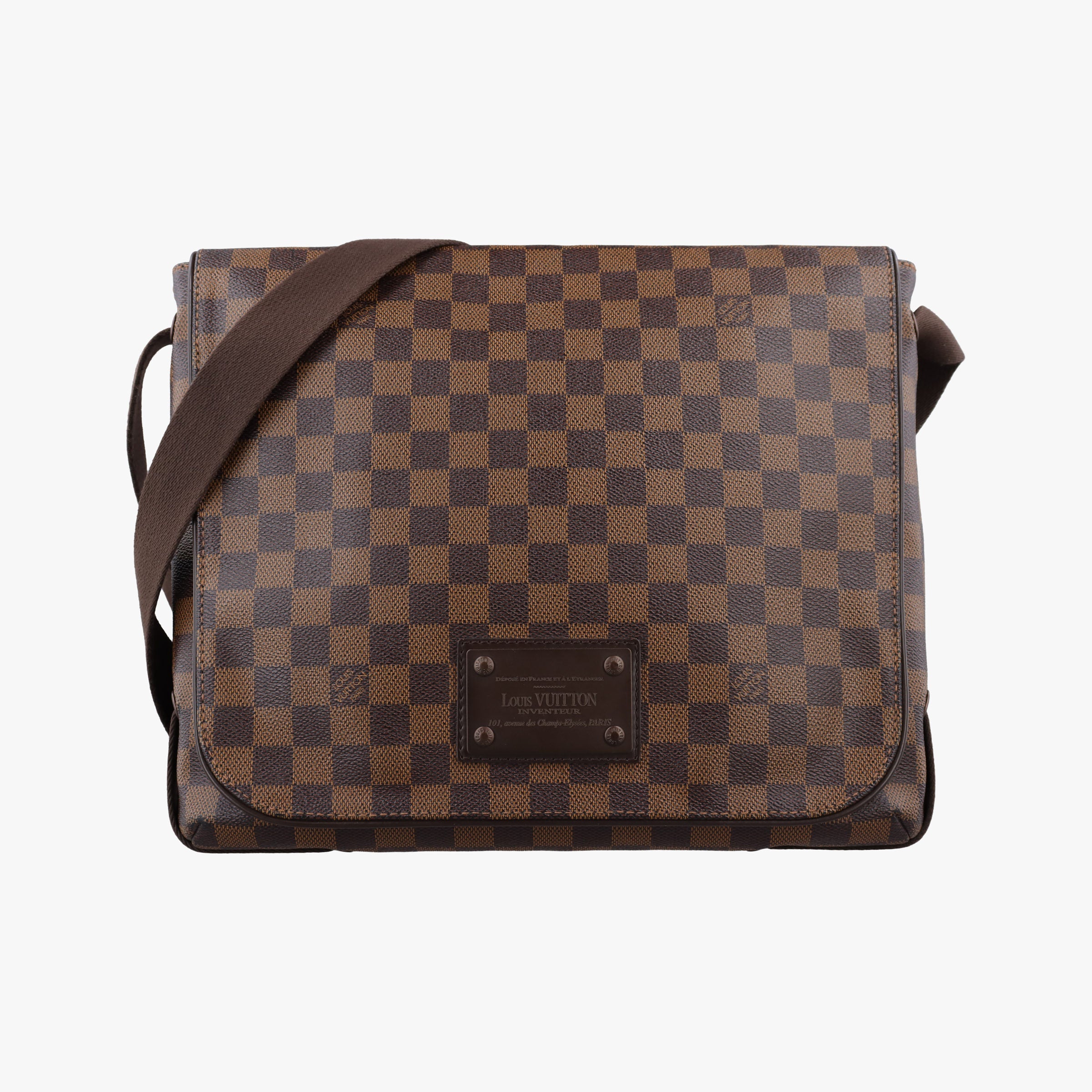 Pre-owned Louis Vuitton BROOKLYN MM EBENE Damier Canvas N51211 shoulderbag | stylenewstar