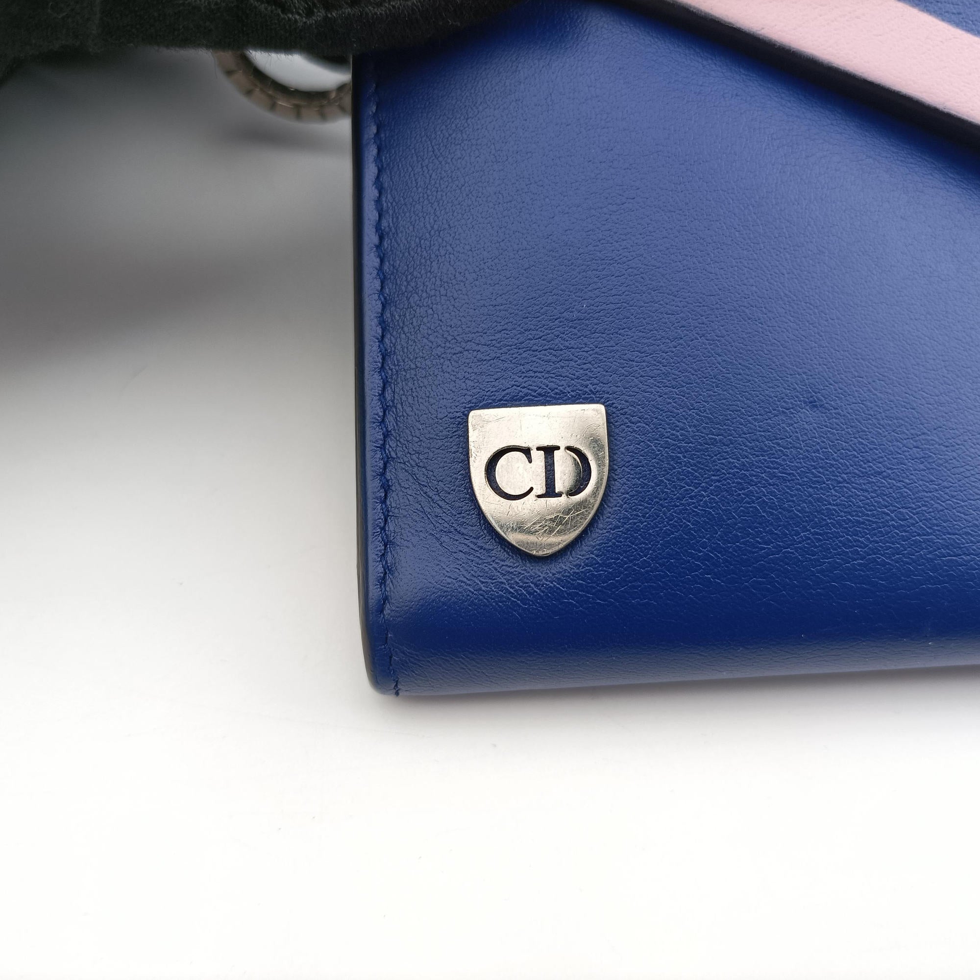 Vintage Christian Dior Explorer Blue leather  shoulderbag | stylenewstar