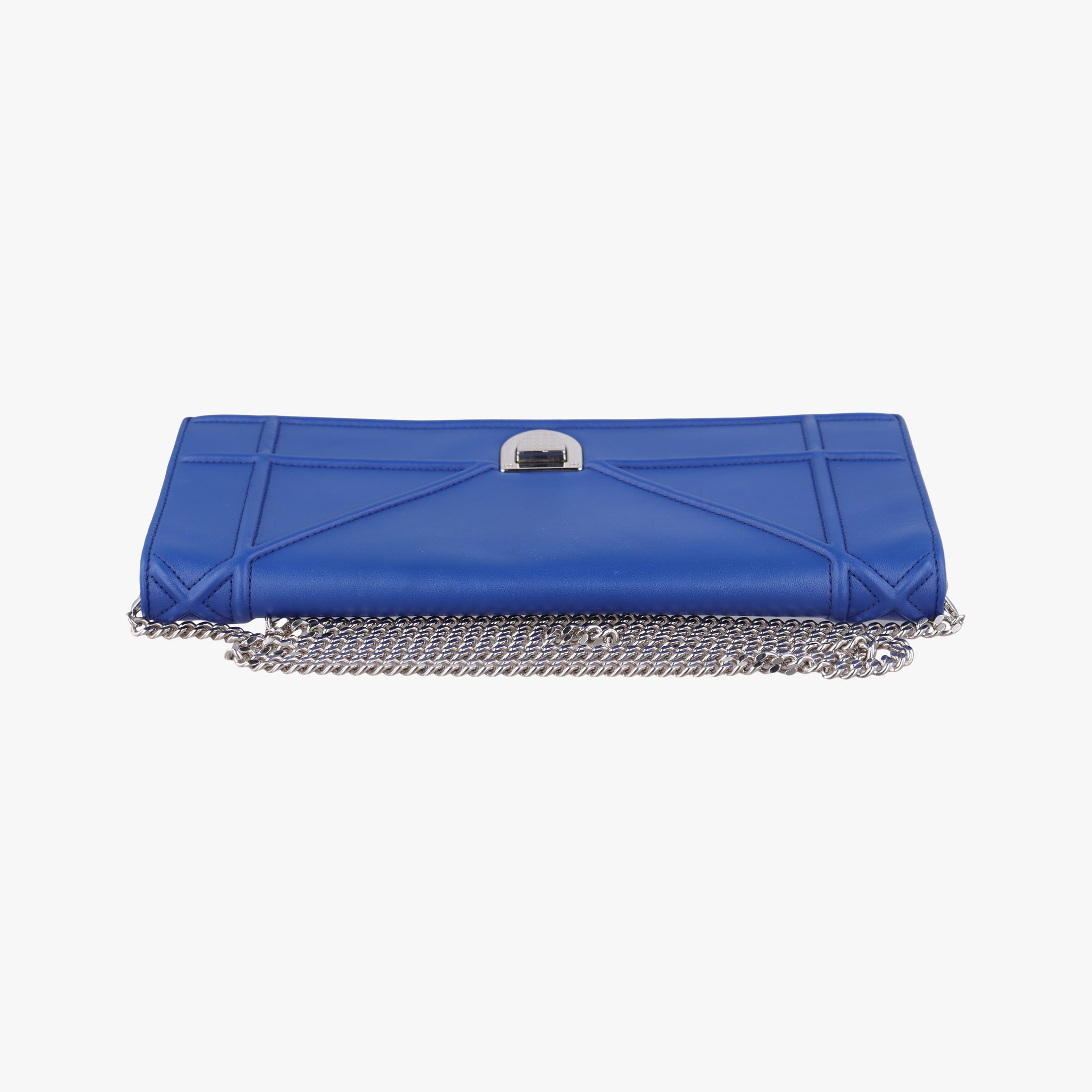 Pre-owned Christian Dior Diorama Blue Leather  shoulderbag | stylenewstar