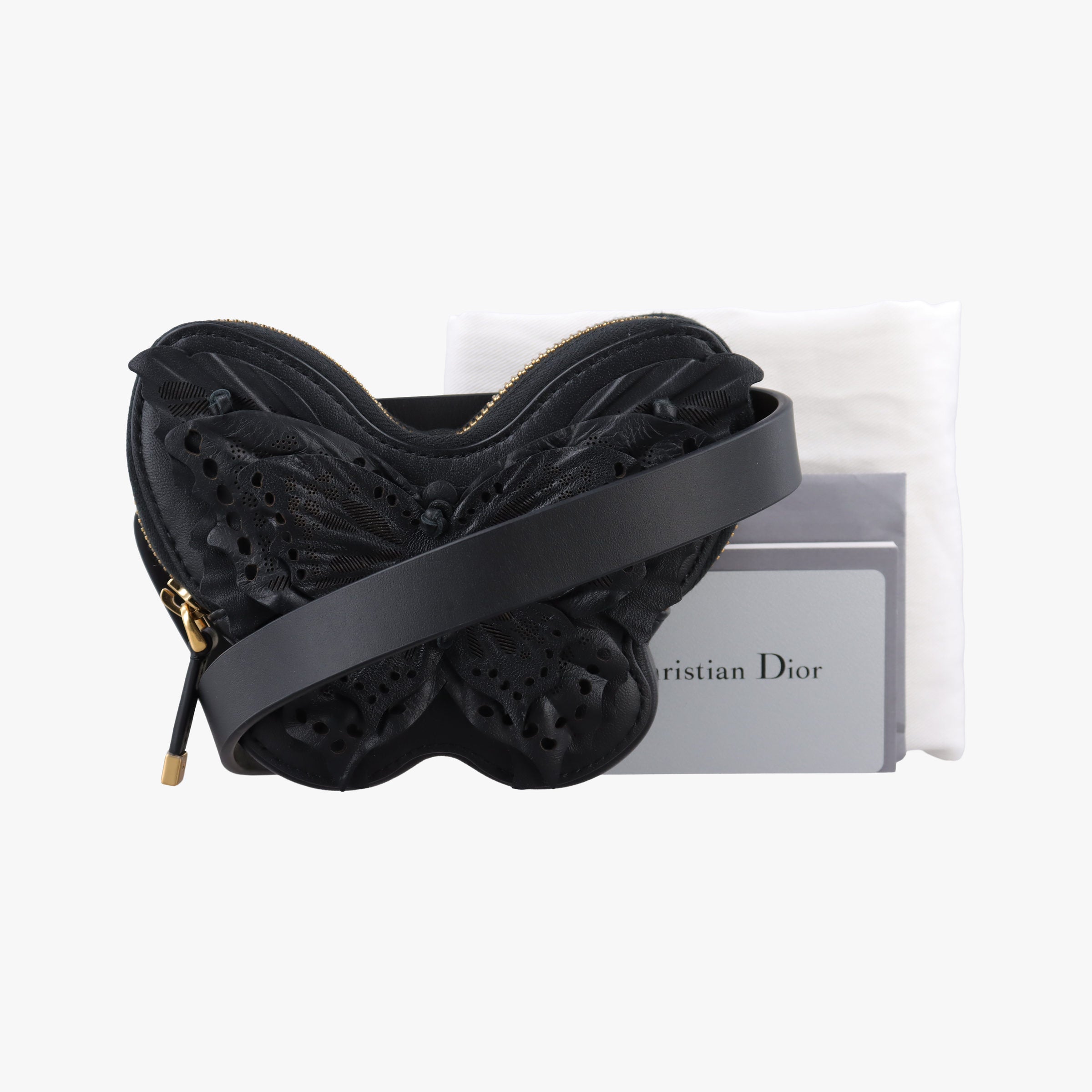 Vintage Christian Dior 30 Montaigne Removable Black Lambskin   bum bag/waist bag | stylenewstar