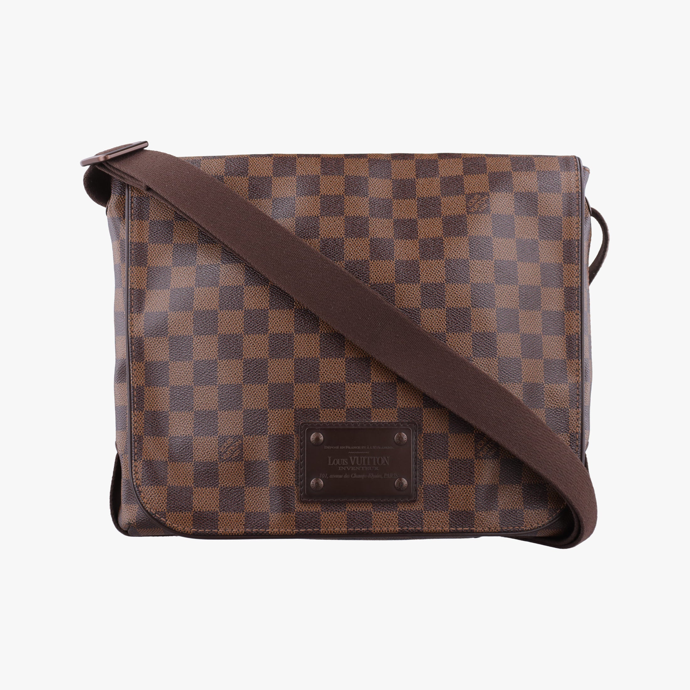 Pre-owned Louis Vuitton BROOKLYN MM EBENE Damier Canvas N51211 shoulderbag | stylenewstar