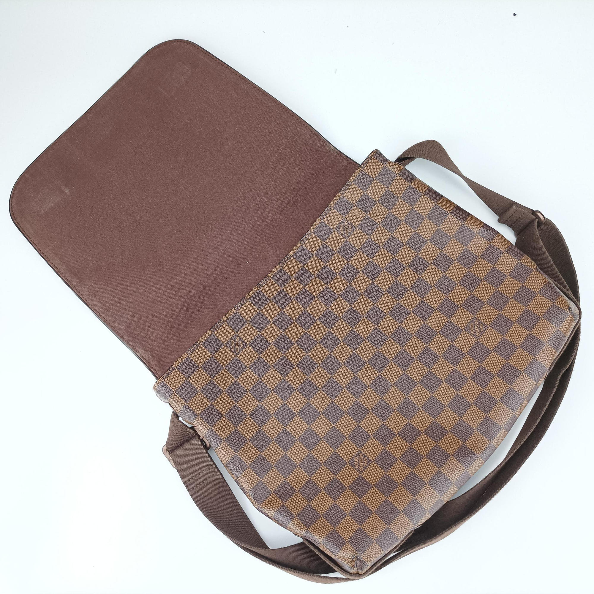 Pre-owned Louis Vuitton BROOKLYN MM EBENE Damier Canvas N51211 shoulderbag | stylenewstar