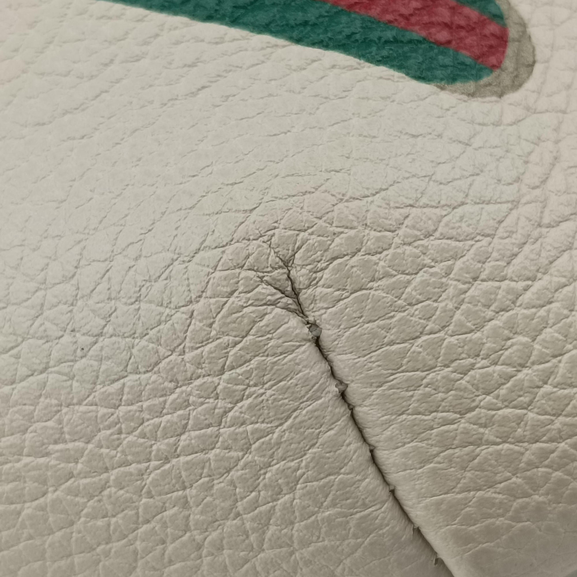 Pre-owned Gucci Print White Leather 527792 bum bag/waist bag | stylenewstar