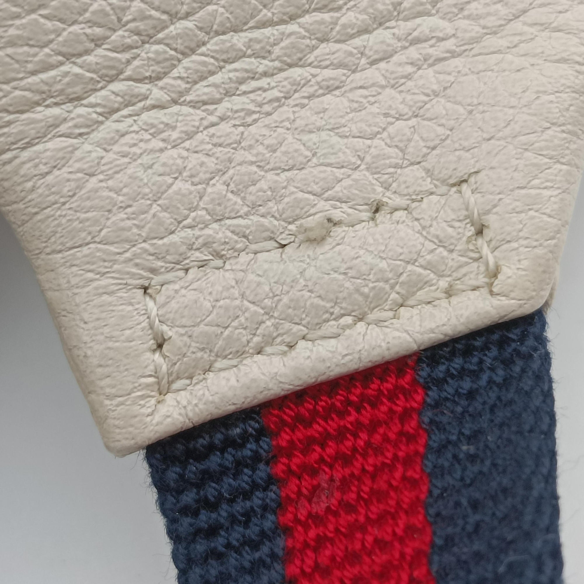 Pre-owned Gucci Print White Leather 527792 bum bag/waist bag | stylenewstar