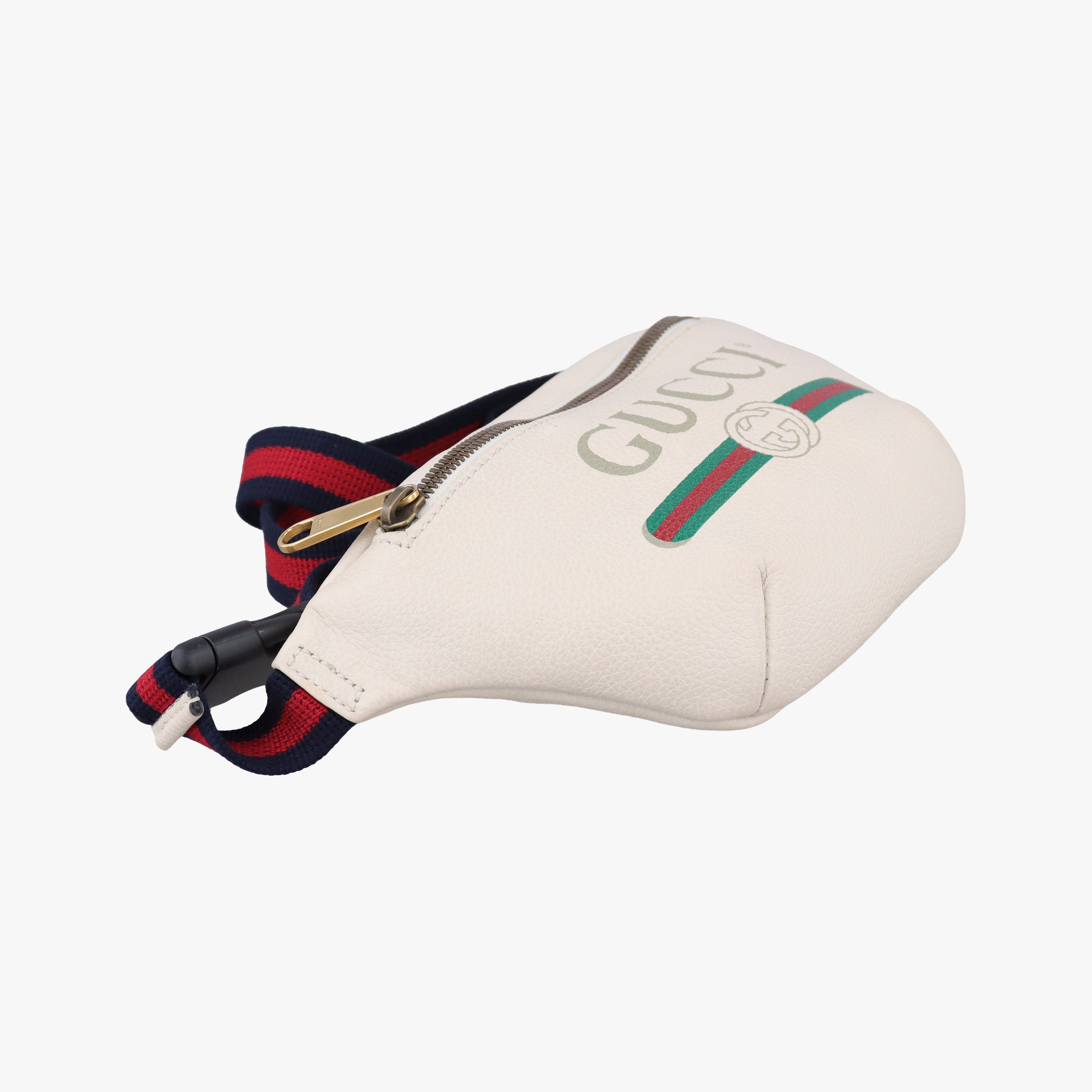 Pre-owned Gucci Print White Leather 527792 bum bag/waist bag | stylenewstar