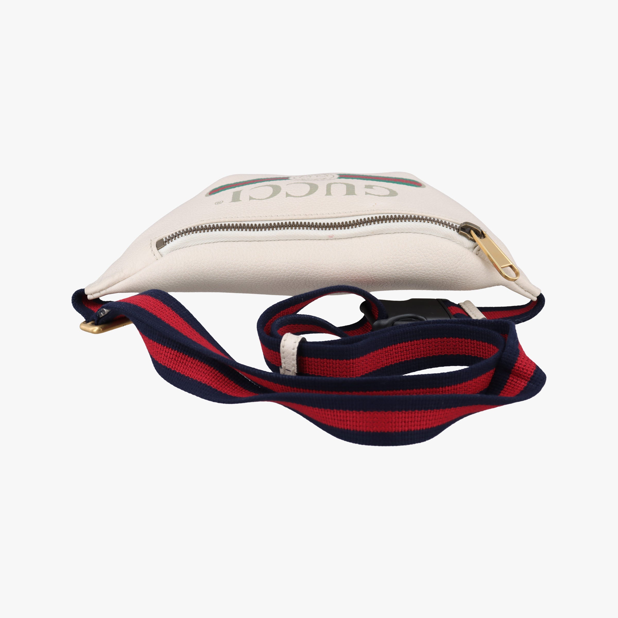 Pre-owned Gucci Print White Leather 527792 bum bag/waist bag | stylenewstar