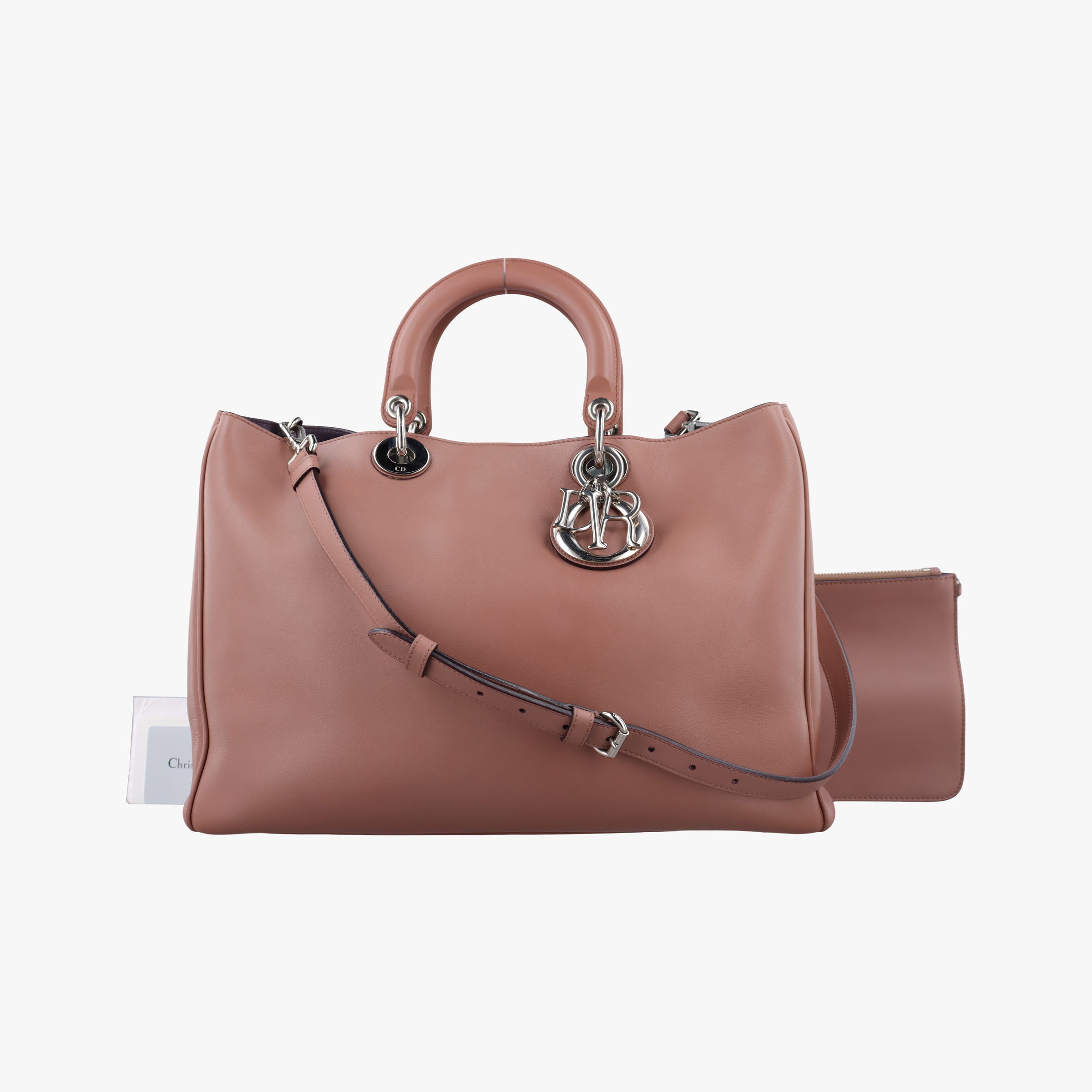 Secondhand Christian Dior Diorissimo Brownish Pink Leather  shoulderbag | stylenewstar