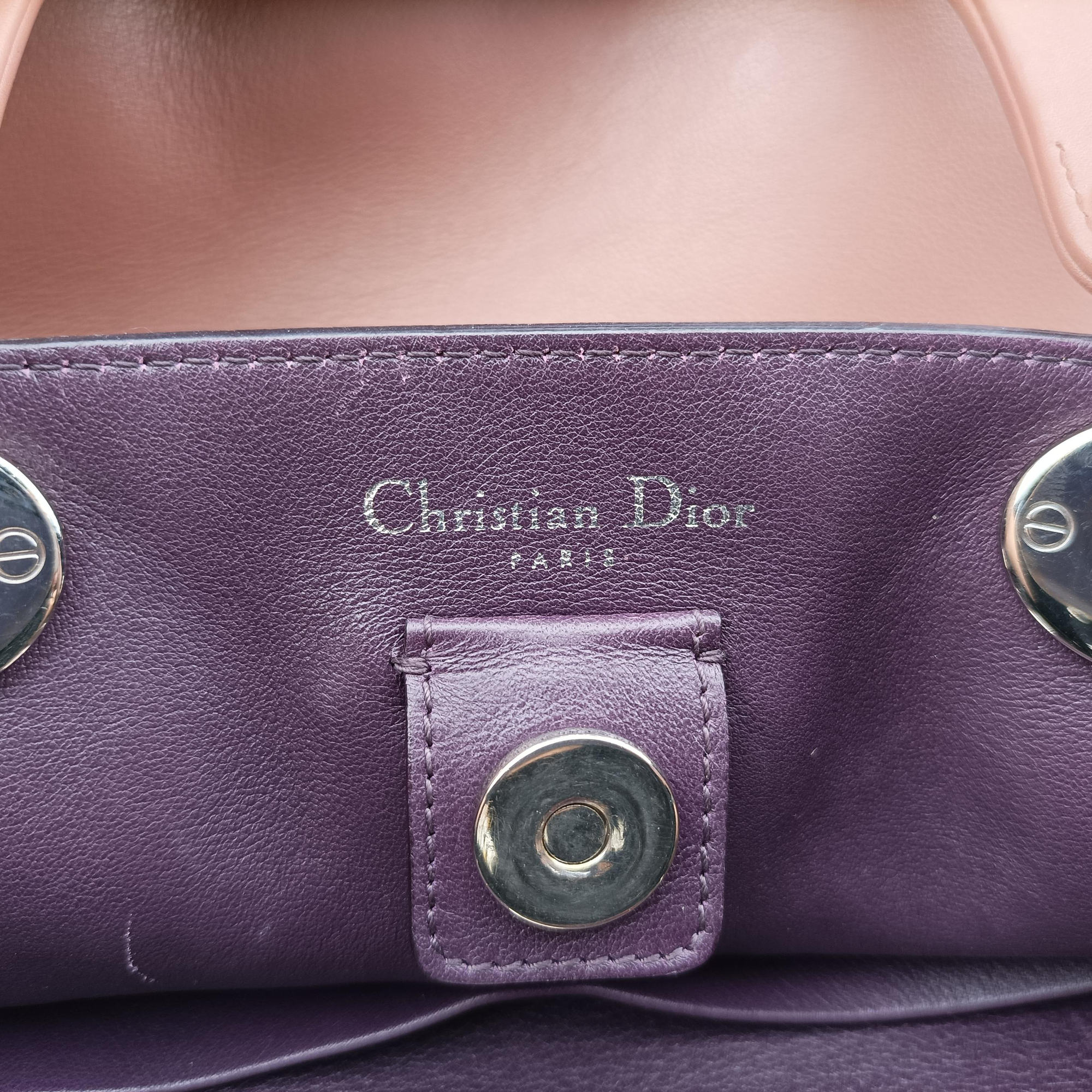 Secondhand Christian Dior Diorissimo Brownish Pink Leather  shoulderbag | stylenewstar