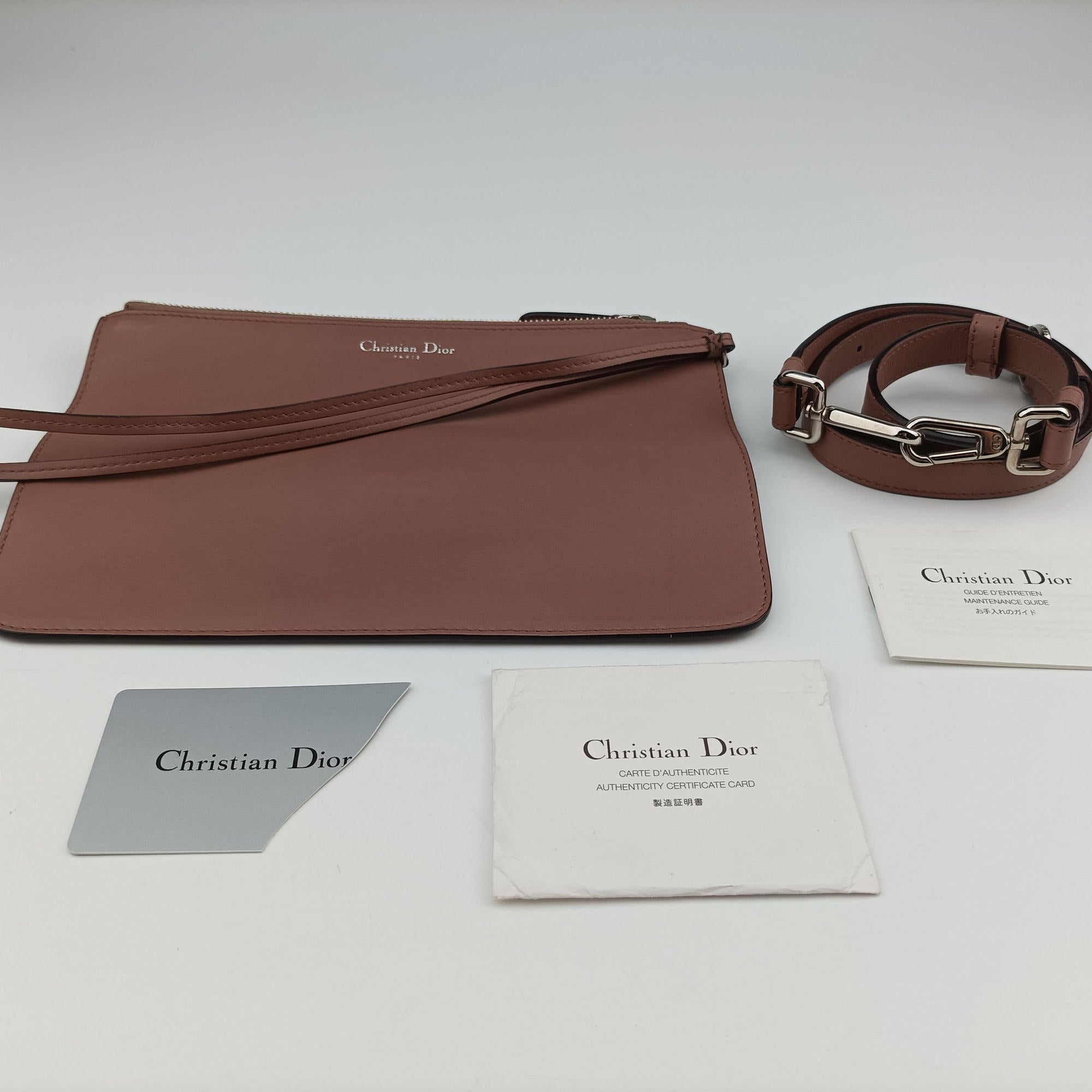 Secondhand Christian Dior Diorissimo Brownish Pink Leather  shoulderbag | stylenewstar
