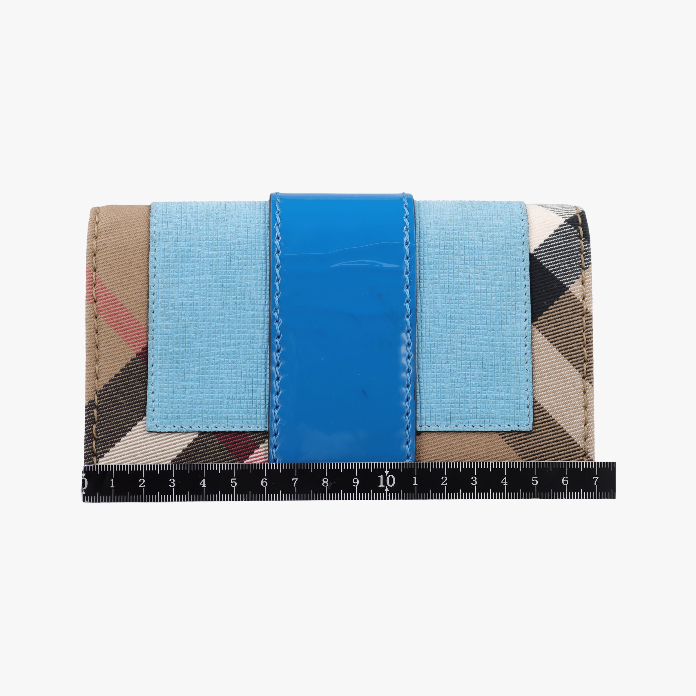 Secondhand Burberry House Check Buckle Blue × Multicolor Canvas × Leather  shoulderbag | stylenewstar