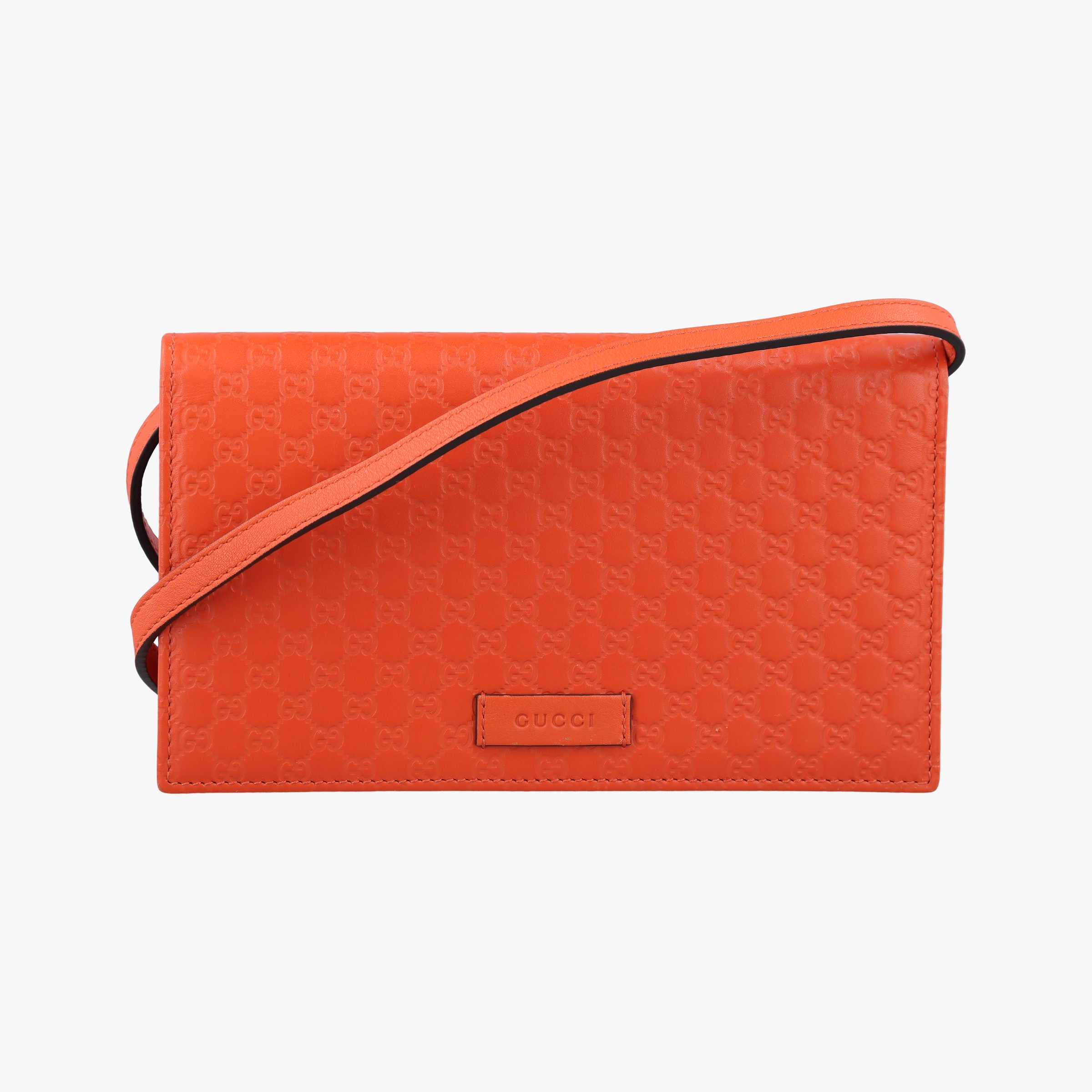 Secondhand Gucci Micro GG Guccissima Orange Leather 466507 shoulderbag | stylenewstar