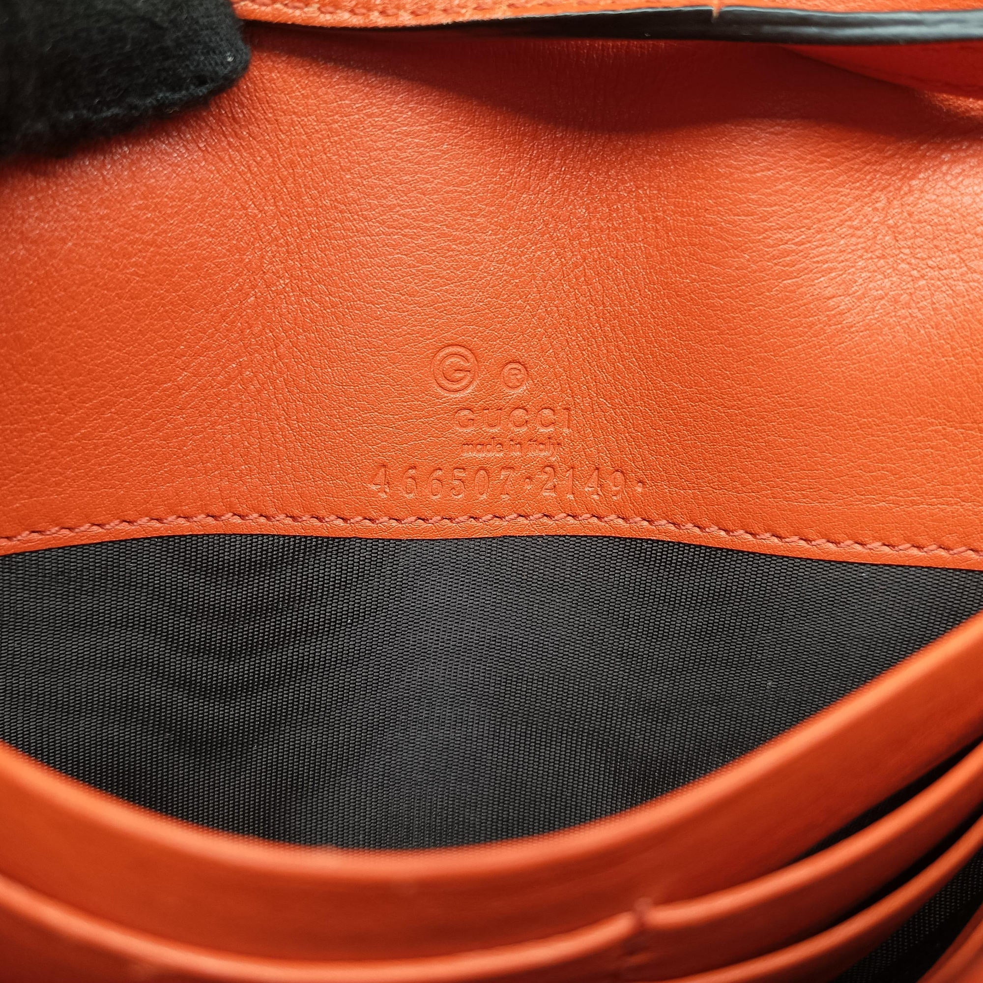 Secondhand Gucci Micro GG Guccissima Orange Leather 466507 shoulderbag | stylenewstar