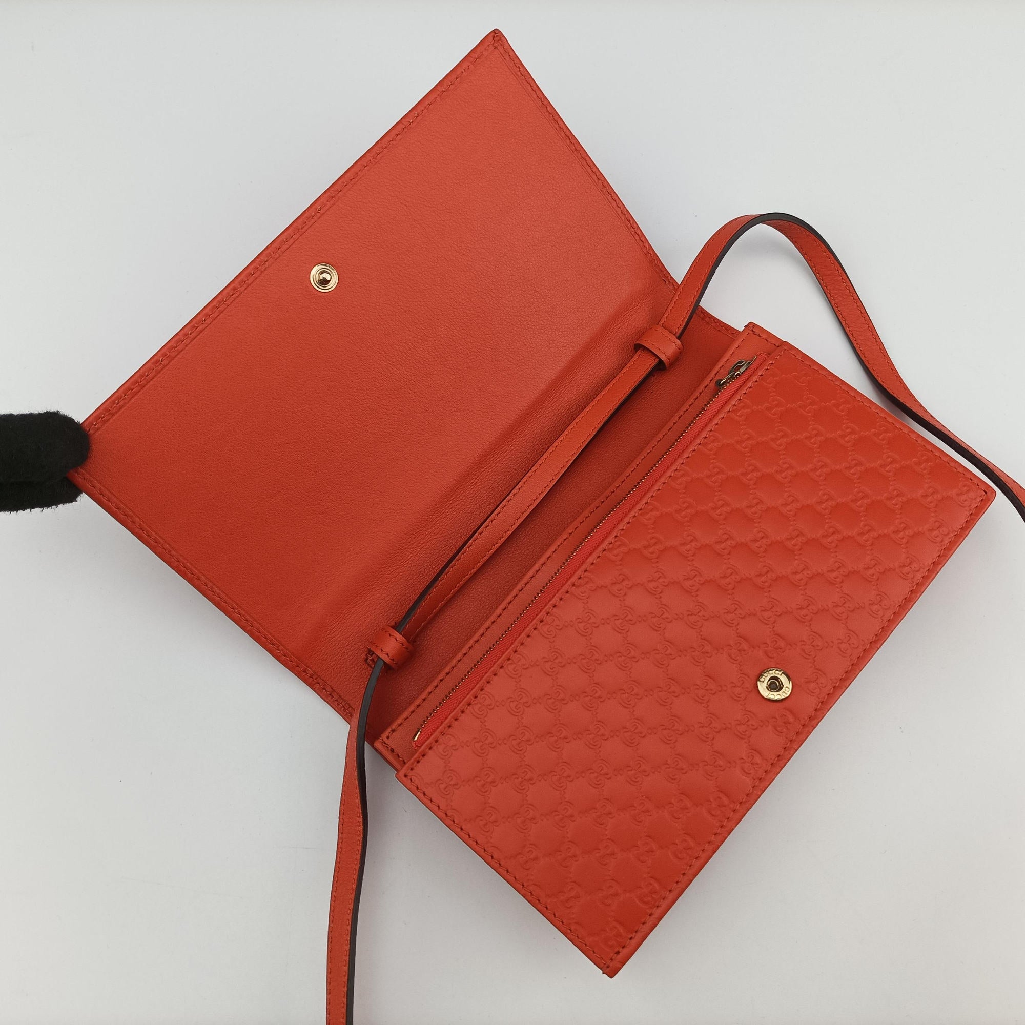 Secondhand Gucci Micro GG Guccissima Orange Leather 466507 shoulderbag | stylenewstar