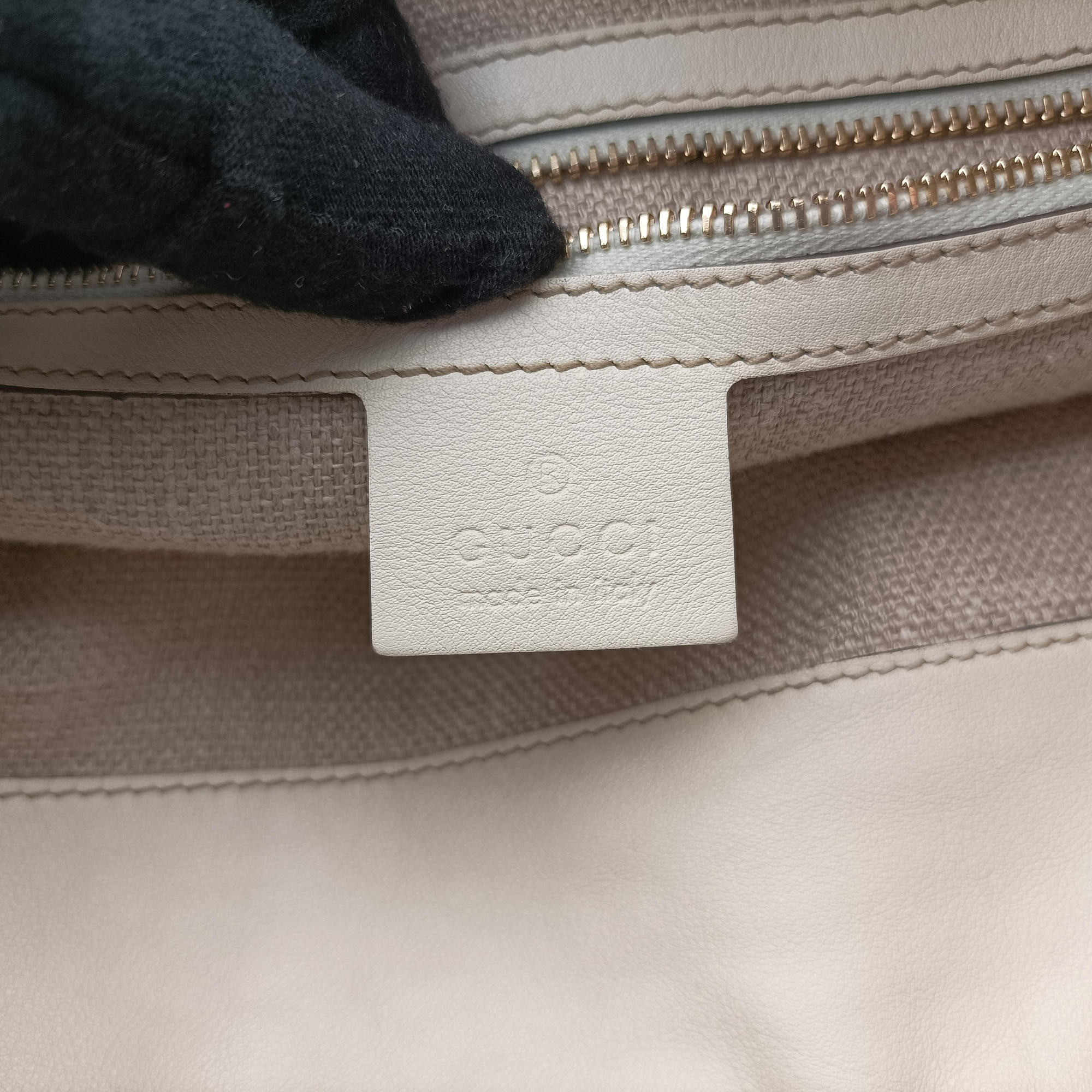 Pre-owned Gucci Bamboo BeigexIVORY Straw × Leather 169976 shoulderbag | stylenewstar