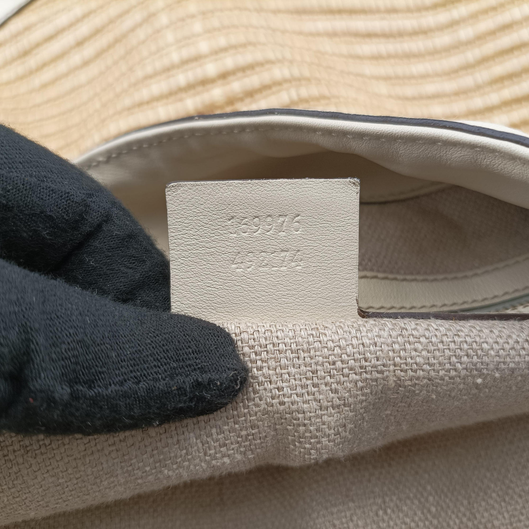 Pre-owned Gucci Bamboo BeigexIVORY Straw × Leather 169976 shoulderbag | stylenewstar