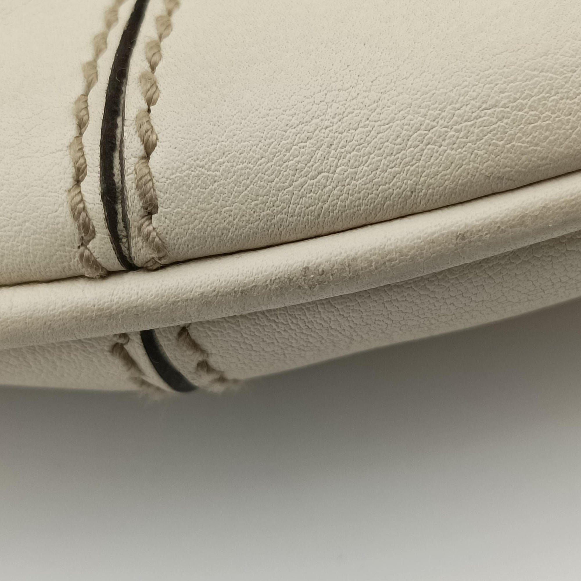 Pre-owned Gucci Bamboo BeigexIVORY Straw × Leather 169976 shoulderbag | stylenewstar