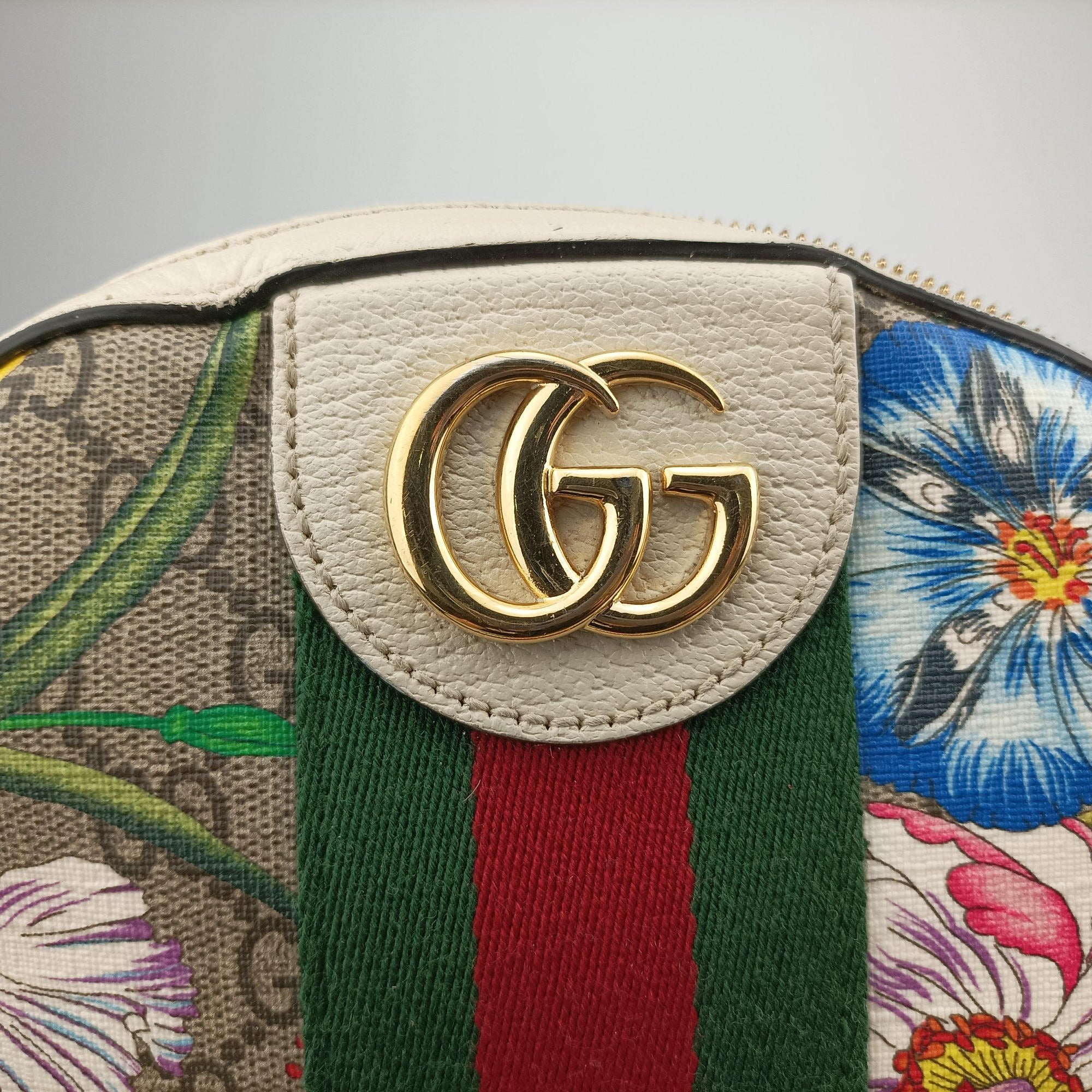 Pre-owned Gucci Ophidia Flora Multicolour PVC coated canvas×leather 547965 backpack/rucksack | stylenewstar