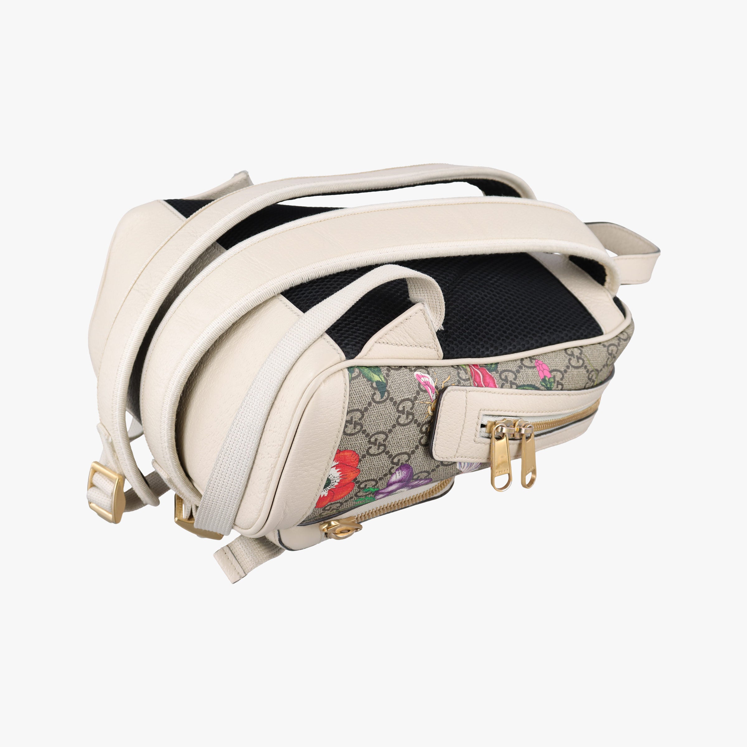 Pre-owned Gucci Ophidia Flora Multicolour PVC coated canvas×leather 547965 backpack/rucksack | stylenewstar
