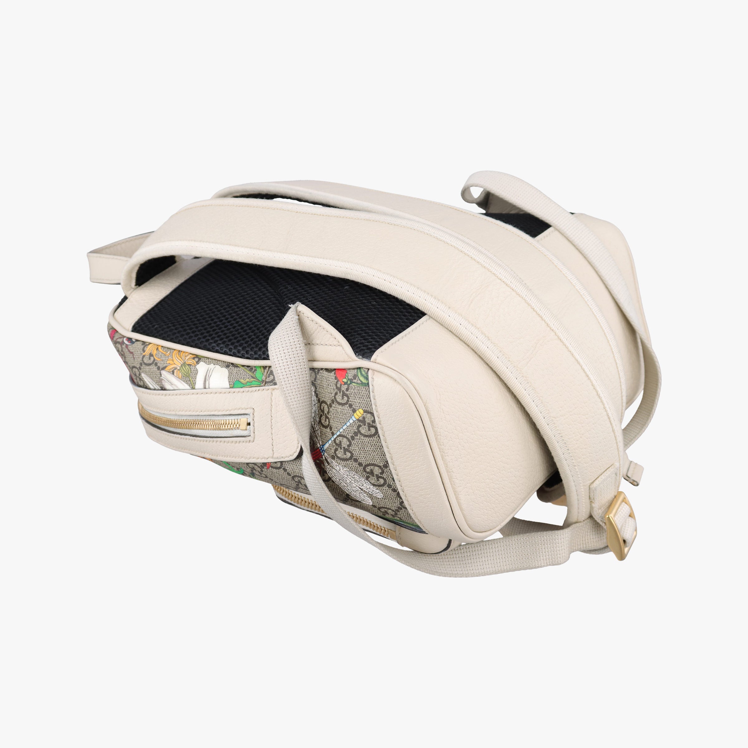 Pre-owned Gucci Ophidia Flora Multicolour PVC coated canvas×leather 547965 backpack/rucksack | stylenewstar