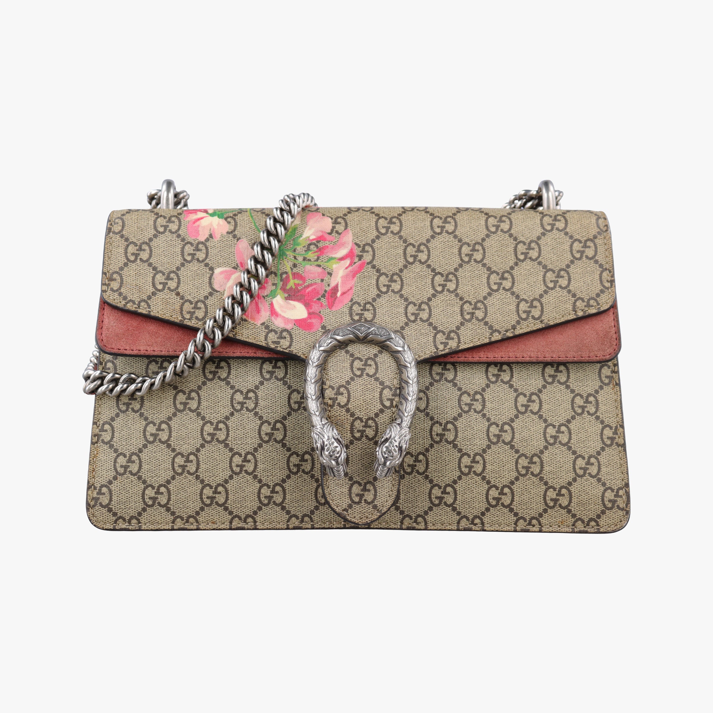 Pre-owned Gucci Dionysus beige×red×multicolor PVC coated canvas 400249 shoulderbag | stylenewstar