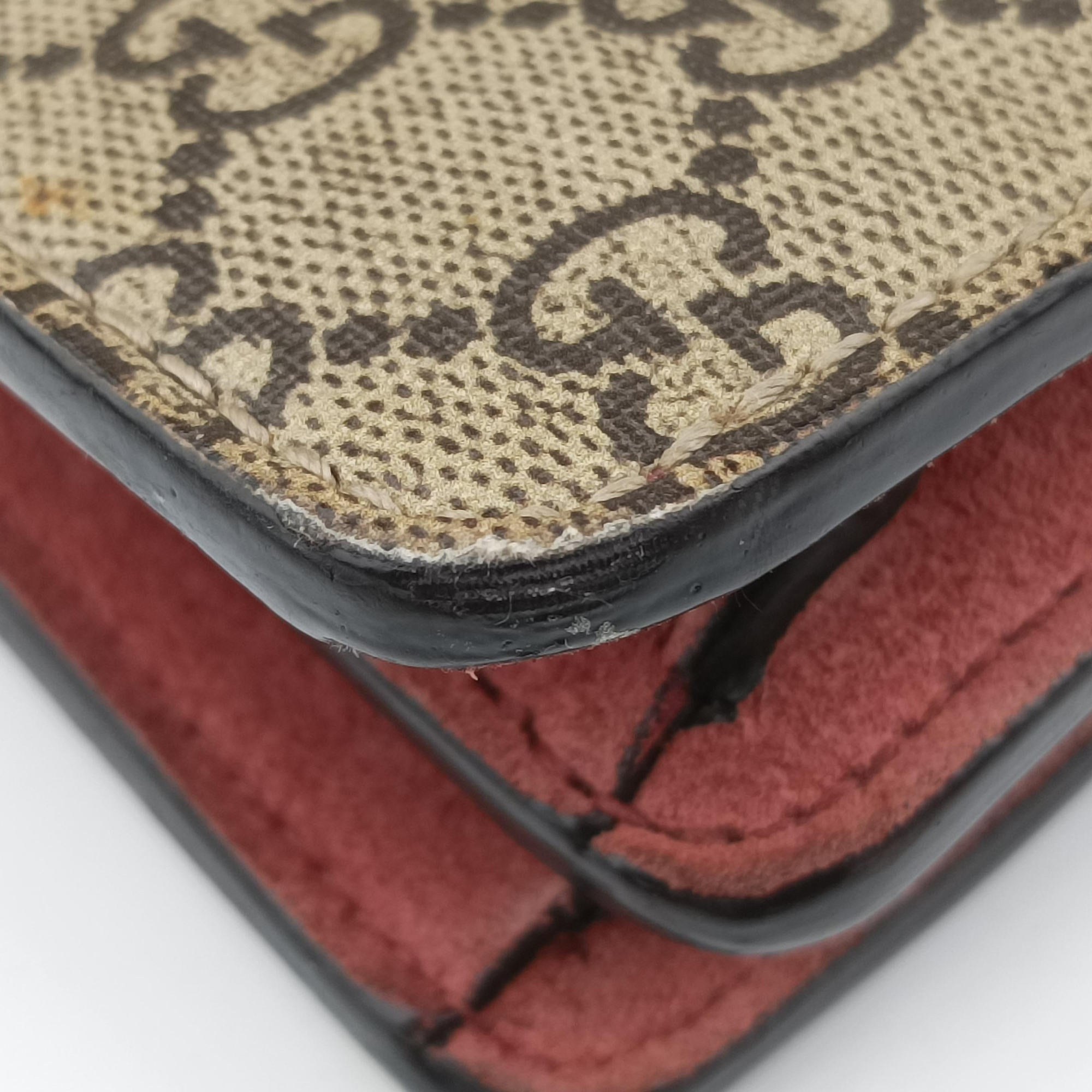 Pre-owned Gucci Dionysus beige×red×multicolor PVC coated canvas 400249 shoulderbag | stylenewstar