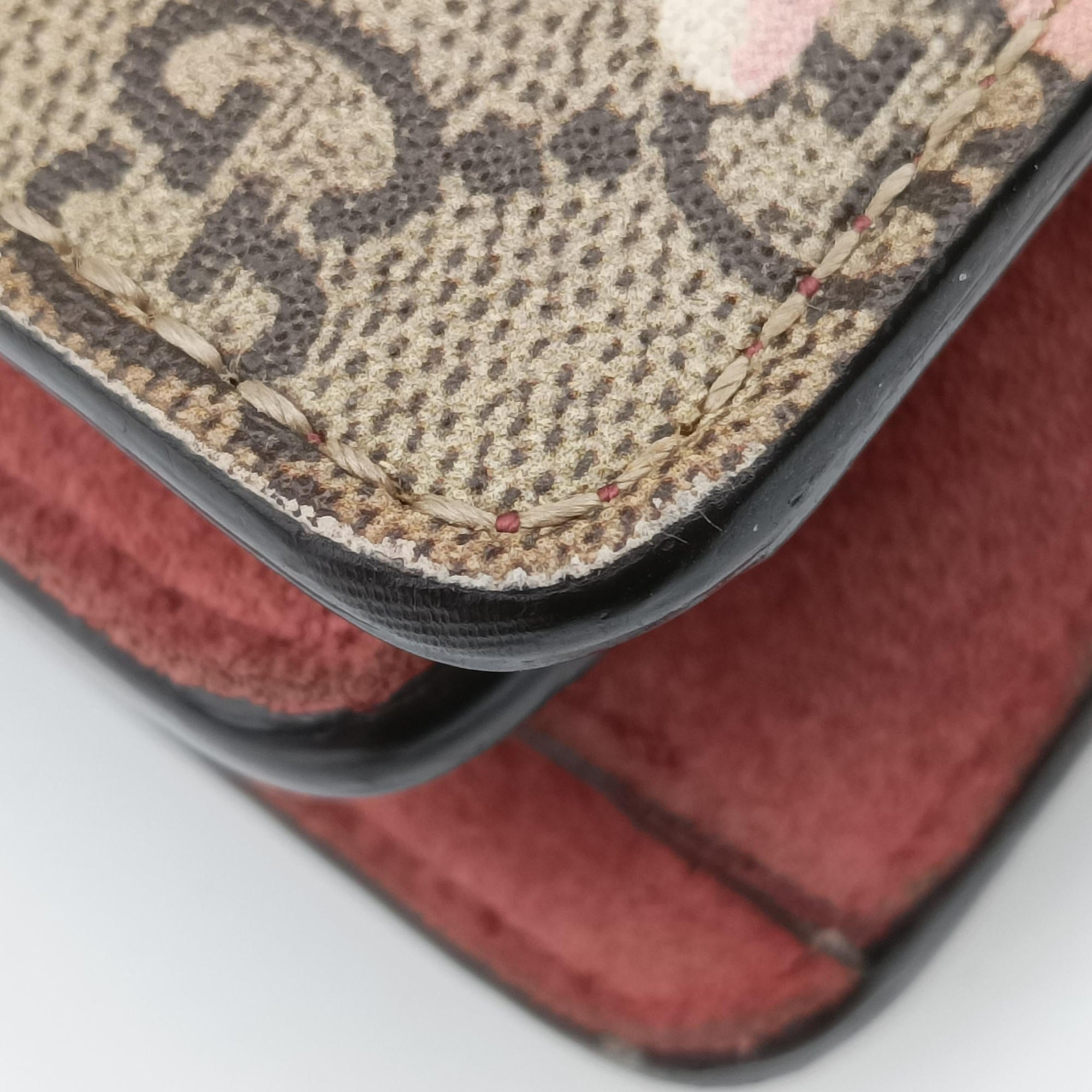 Pre-owned Gucci Dionysus beige×red×multicolor PVC coated canvas 400249 shoulderbag | stylenewstar