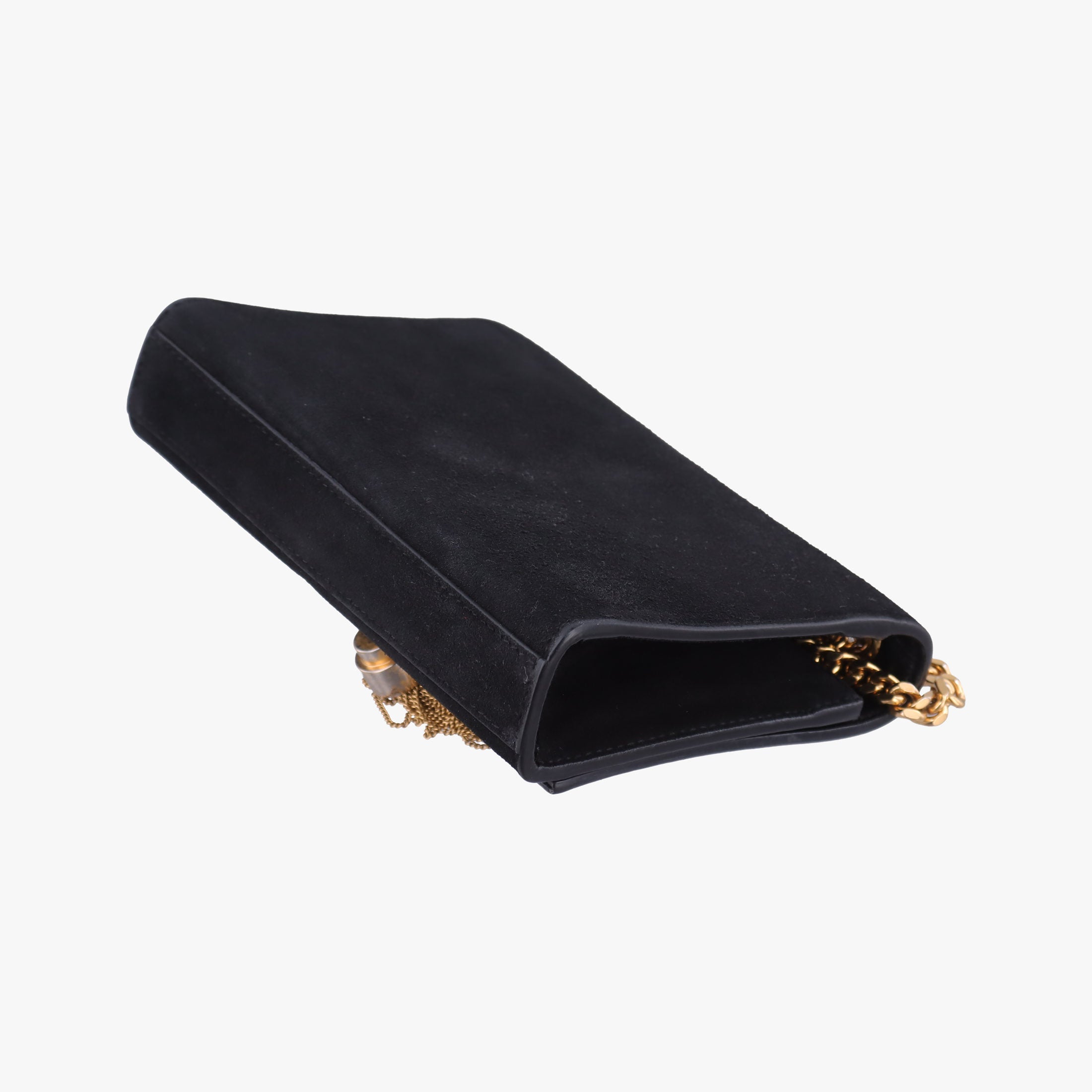 Pre-owned Yves Saint Laurent KATE Black Suede 354120 shoulderbag | stylenewstar