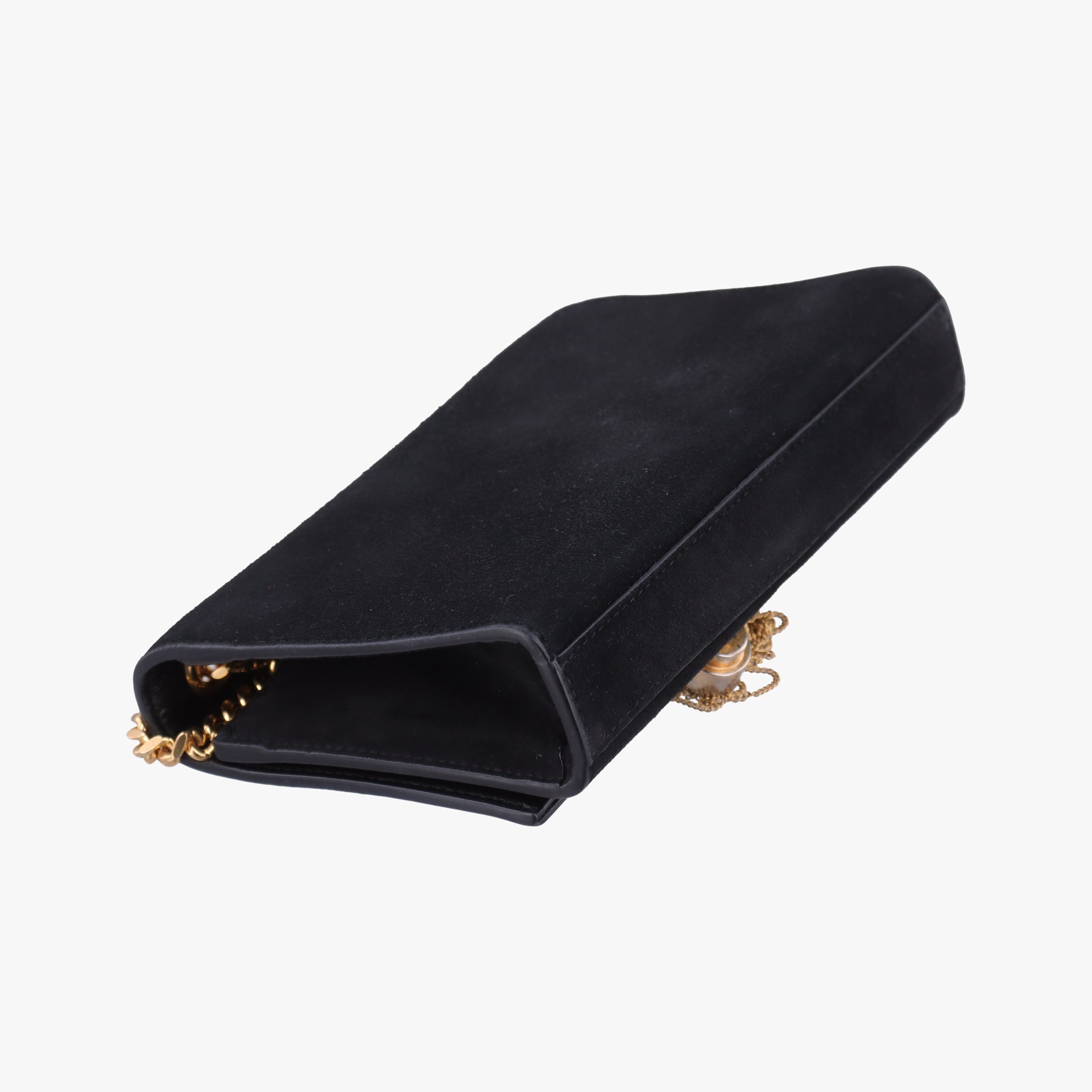 Pre-owned Yves Saint Laurent KATE Black Suede 354120 shoulderbag | stylenewstar