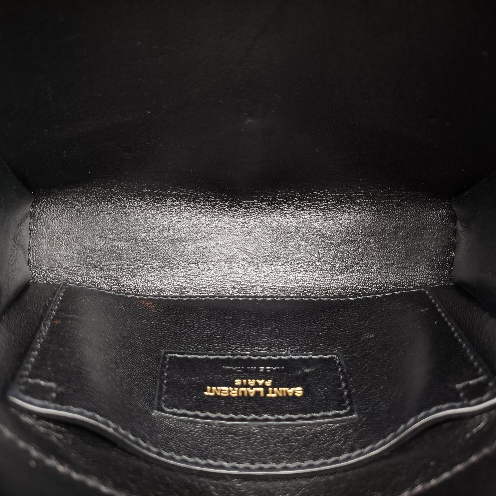 Pre-owned Yves Saint Laurent KATE Black Suede 354120 shoulderbag | stylenewstar