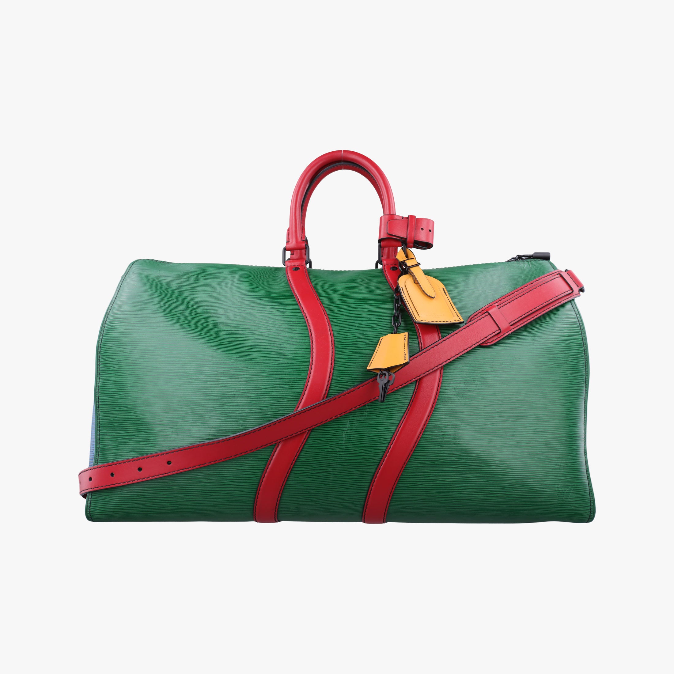 Vintage Louis Vuitton Keepall Bandouliere 50 Green × Red epi M55571 shoulderbag | stylenewstar