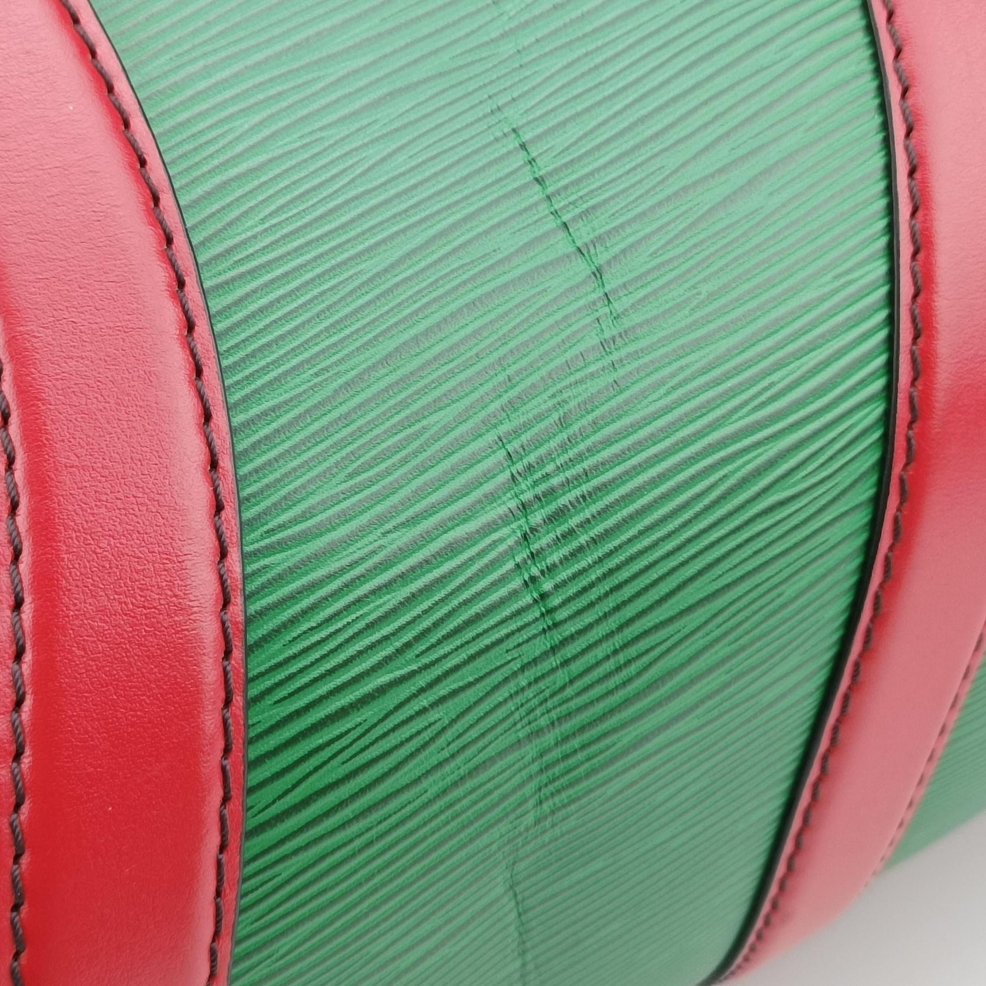 Vintage Louis Vuitton Keepall Bandouliere 50 Green × Red epi M55571 shoulderbag | stylenewstar
