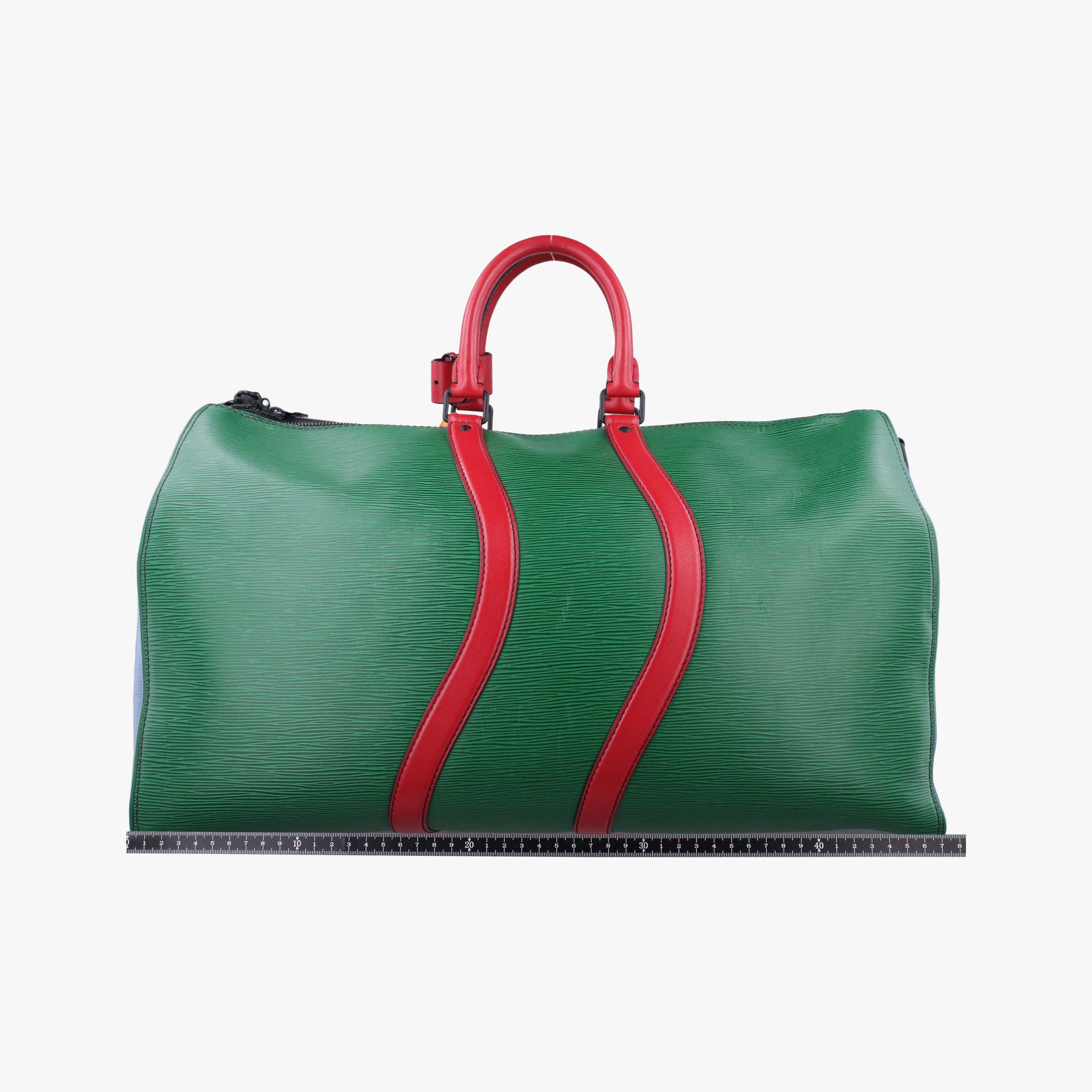 Vintage Louis Vuitton Keepall Bandouliere 50 Green × Red epi M55571 shoulderbag | stylenewstar