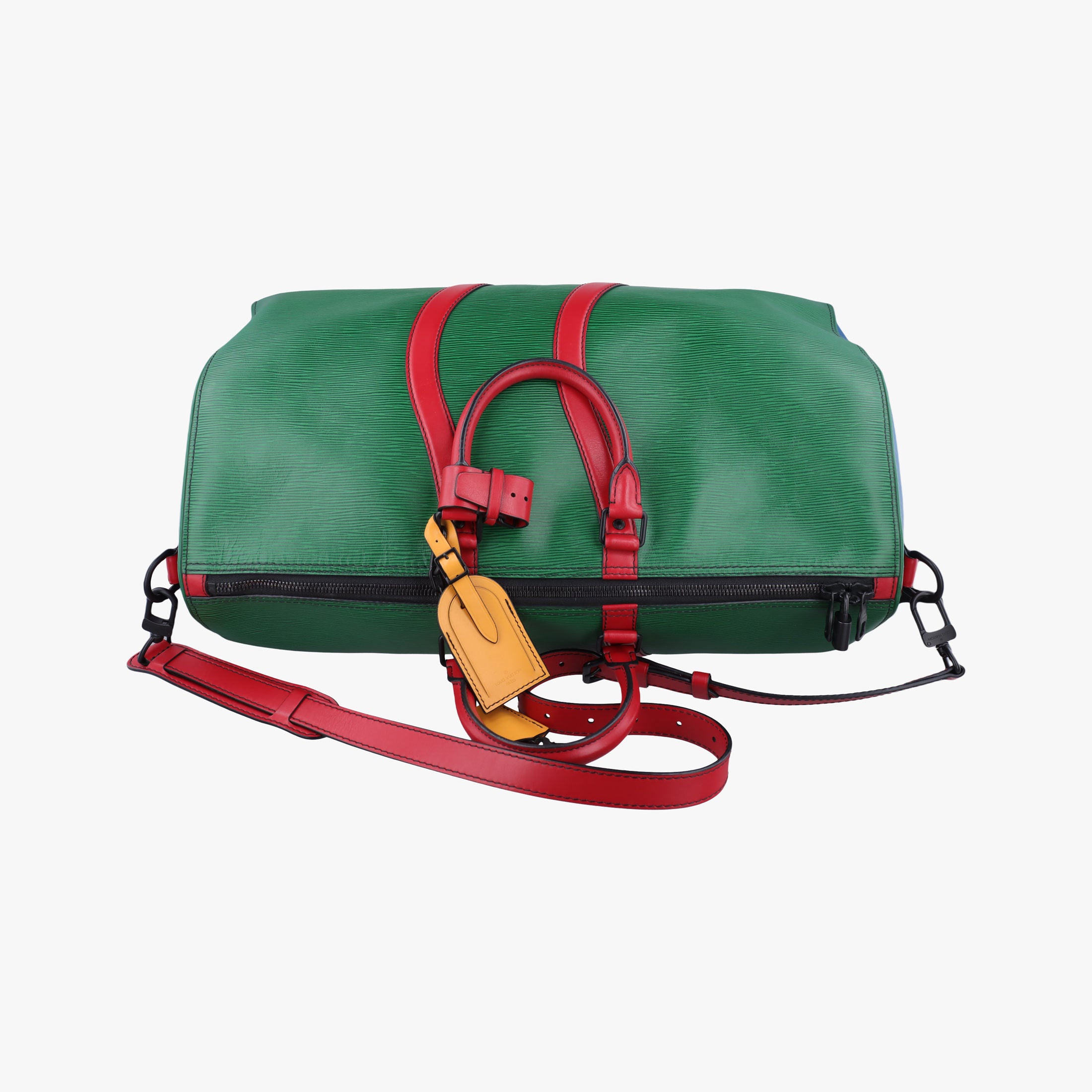 Vintage Louis Vuitton Keepall Bandouliere 50 Green × Red epi M55571 shoulderbag | stylenewstar