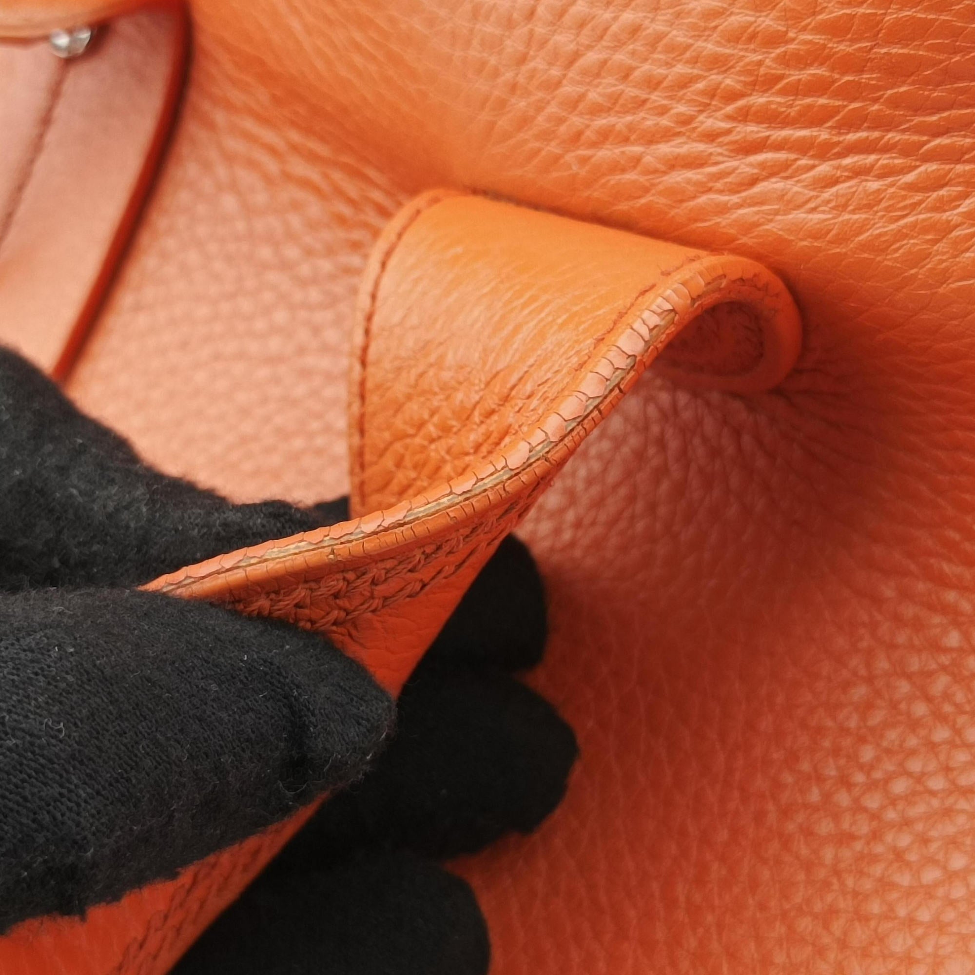 Pre-owned Christian Dior Detective Orange Leather  handbag | stylenewstar