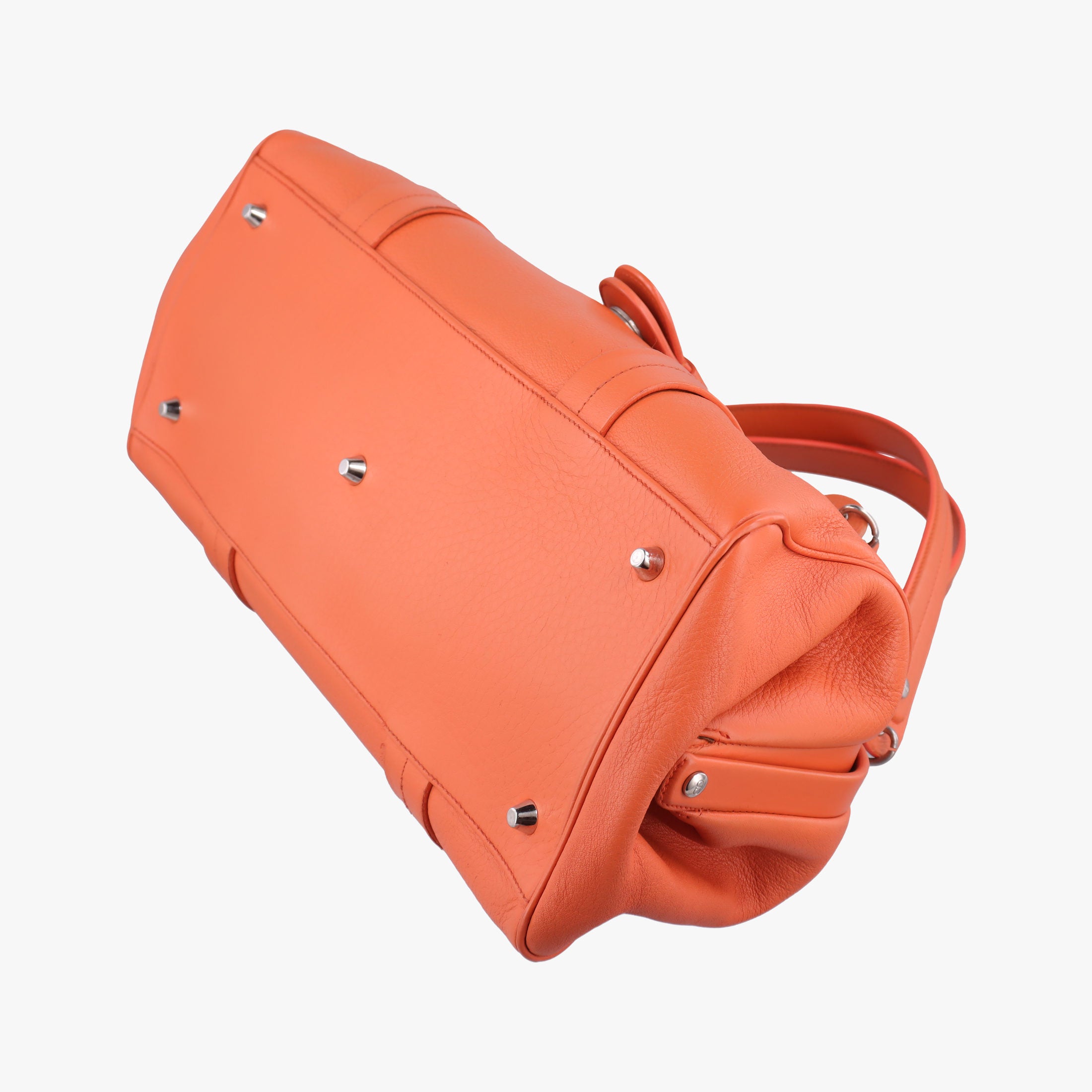 Pre-owned Christian Dior Detective Orange Leather  handbag | stylenewstar