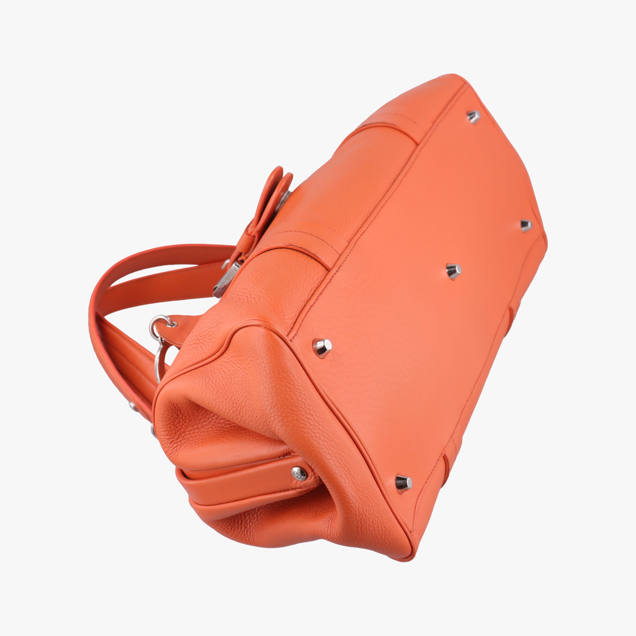 Pre-owned Christian Dior Detective Orange Leather  handbag | stylenewstar