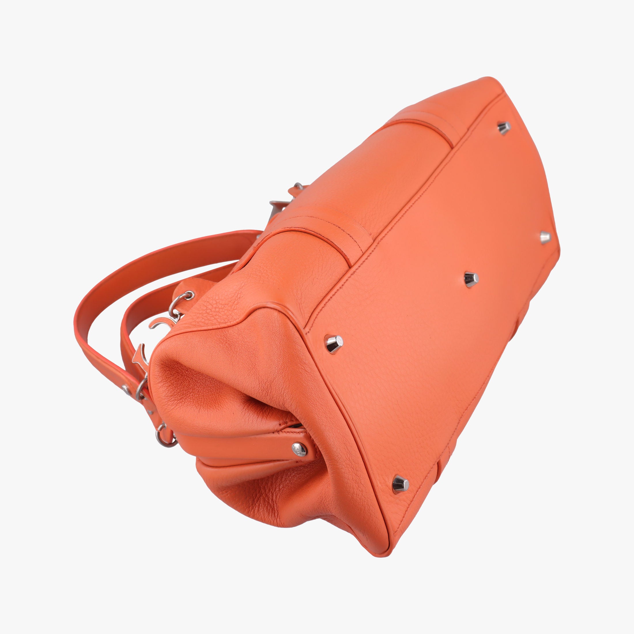 Pre-owned Christian Dior Detective Orange Leather  handbag | stylenewstar