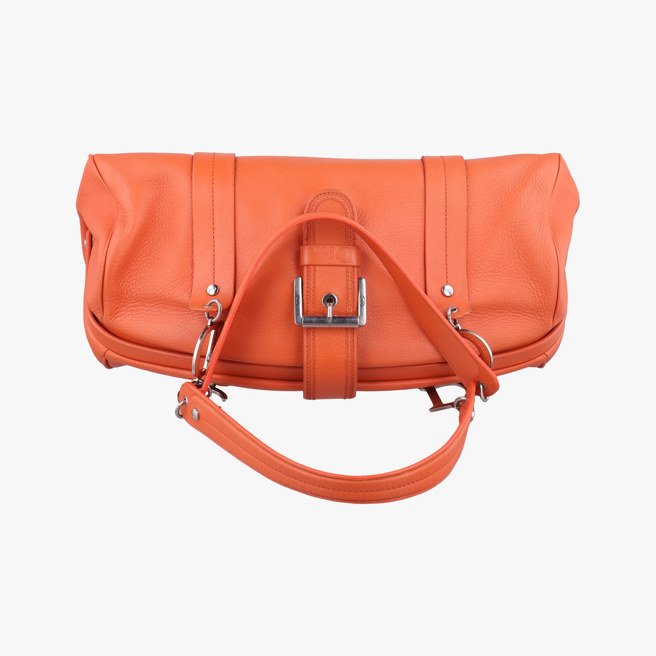 Pre-owned Christian Dior Detective Orange Leather  handbag | stylenewstar
