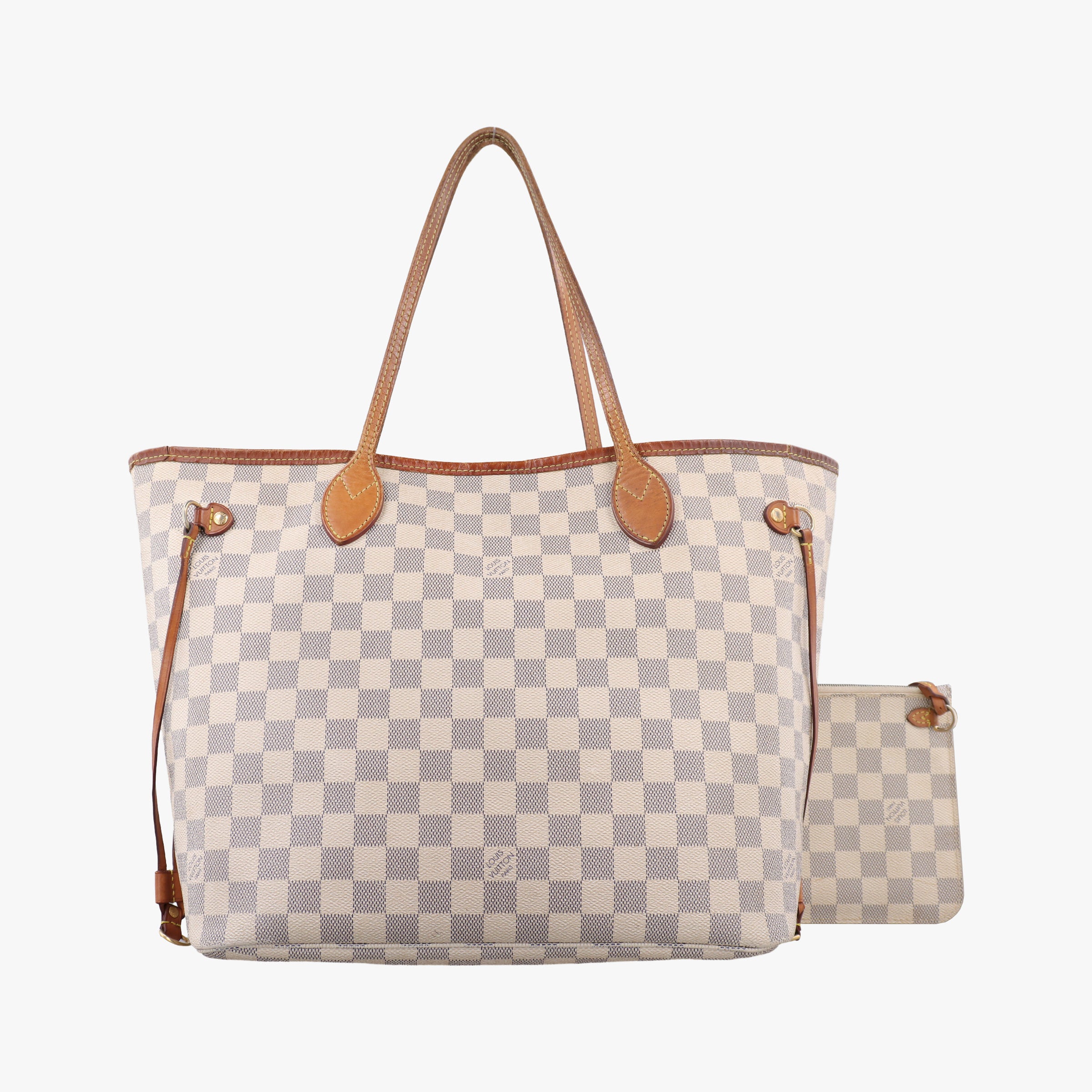 Pre-owned Louis Vuitton Neverfull MM Azur Damier Canvas N51107 shoulderbag | stylenewstar