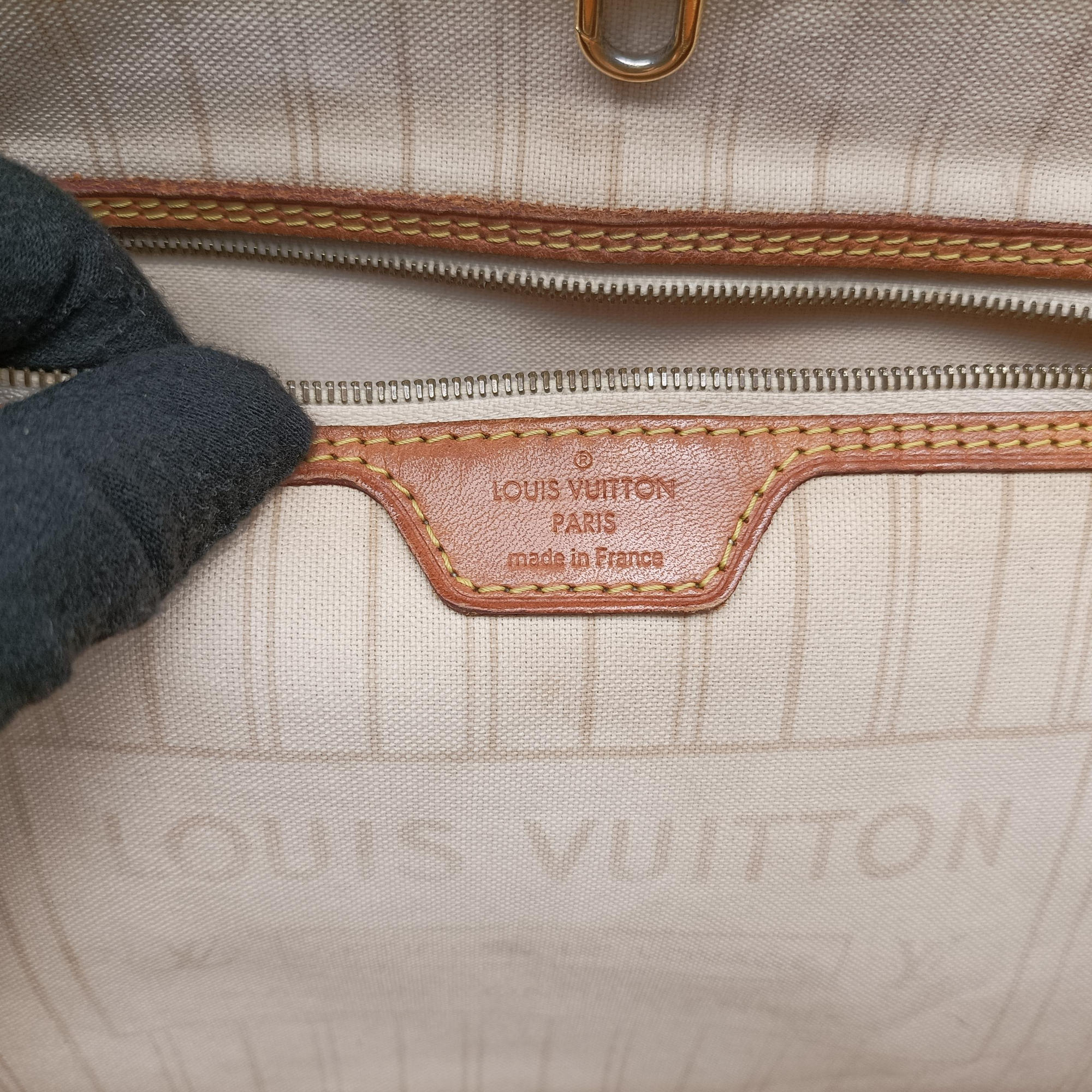 Pre-owned Louis Vuitton Neverfull MM Azur Damier Canvas N51107 shoulderbag | stylenewstar