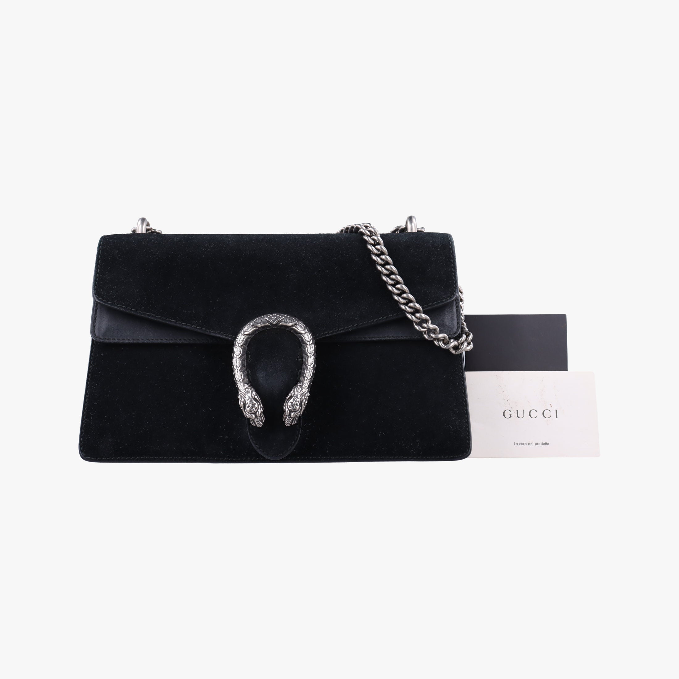 Pre-owned Gucci Dionysus Black Suede×leather 400249 shoulderbag | stylenewstar