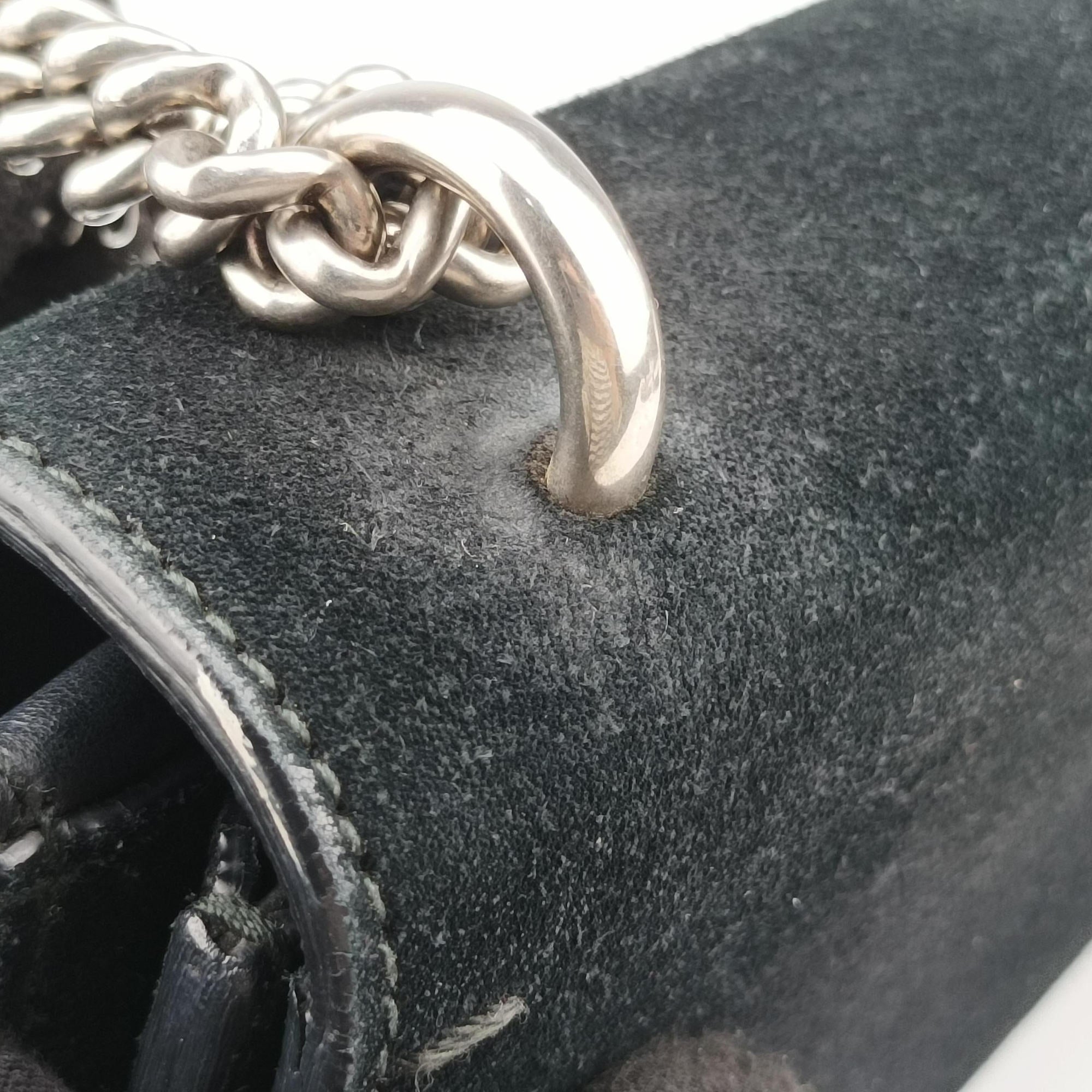 Pre-owned Gucci Dionysus Black Suede×leather 400249 shoulderbag | stylenewstar