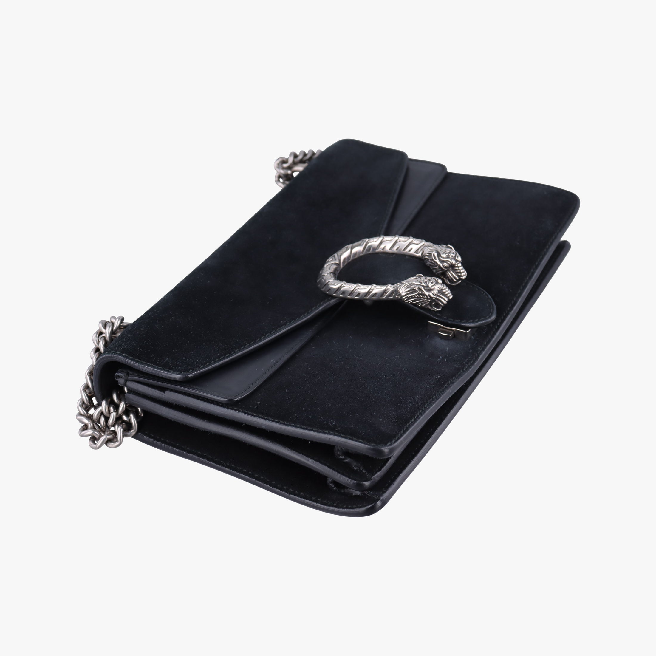 Pre-owned Gucci Dionysus Black Suede×leather 400249 shoulderbag | stylenewstar