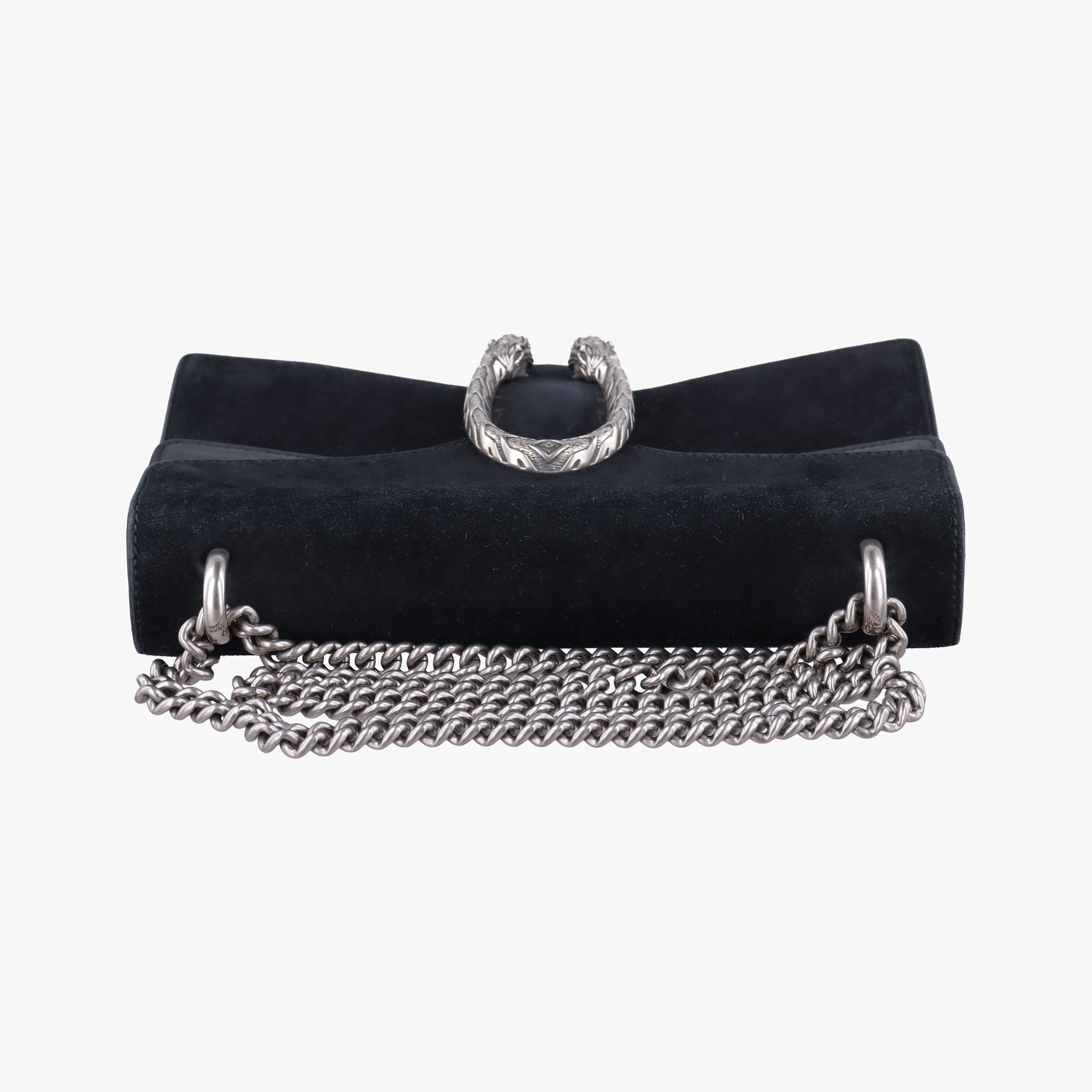 Pre-owned Gucci Dionysus Black Suede×leather 400249 shoulderbag | stylenewstar